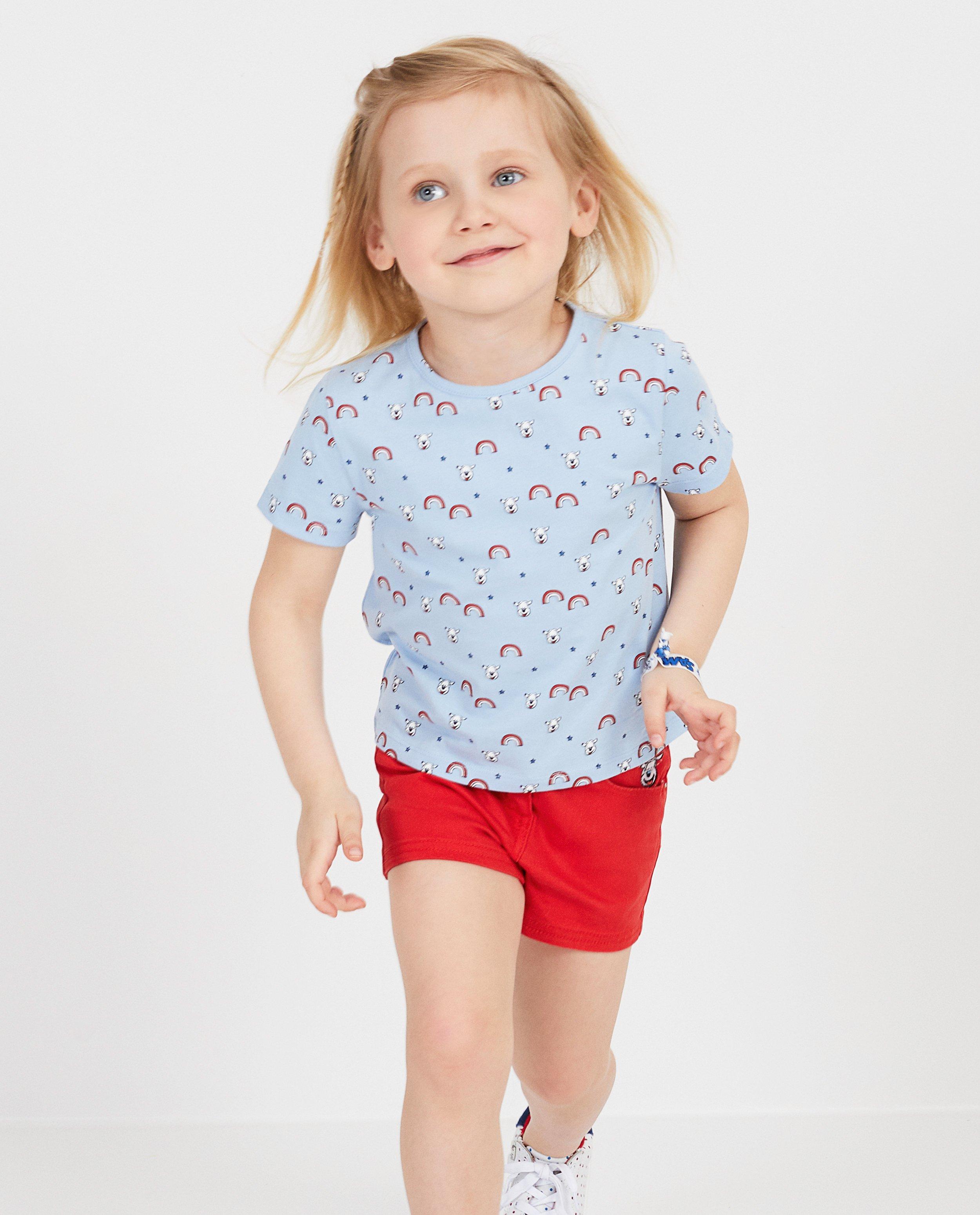 T-shirts - Blauw T-shirtje met print Samson
