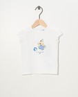 Wit T-shirt met print Bumba - en glitter - Bumba