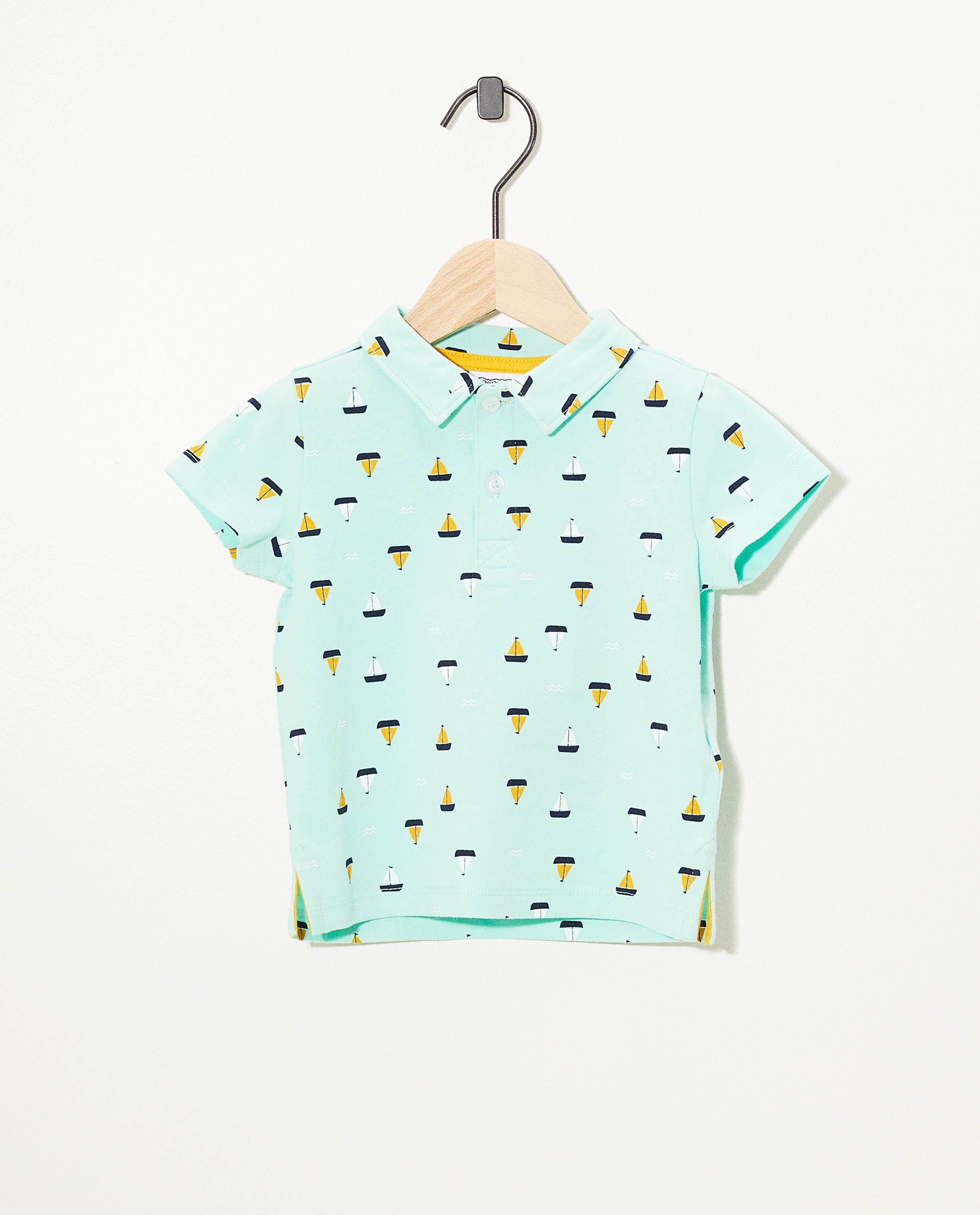 Groene polo van biokatoen Bumba - met print - Bumba