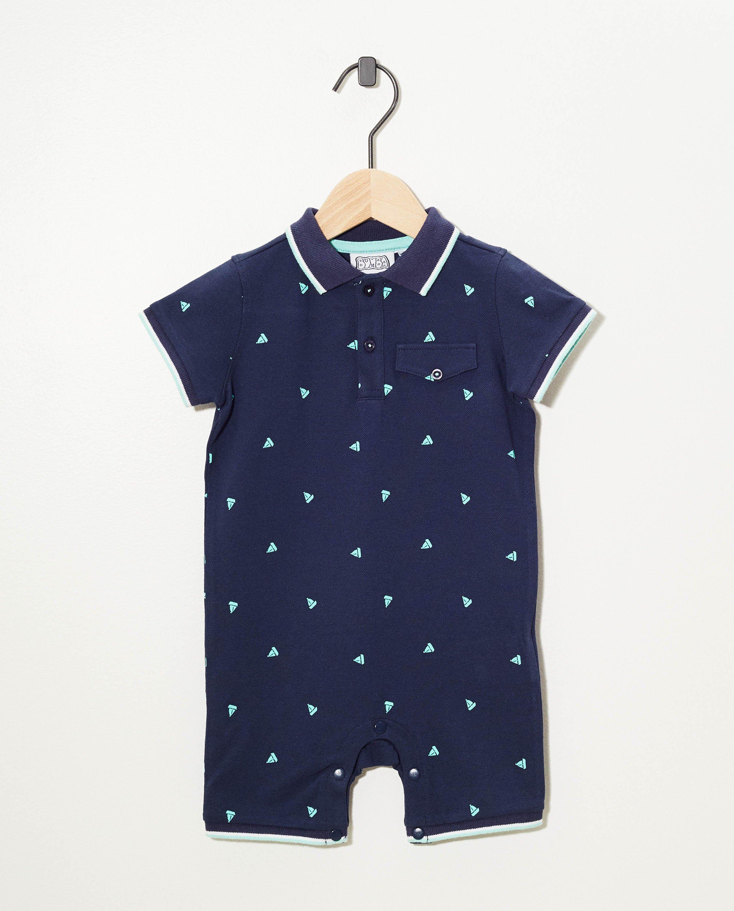 Blauwe romper van biokatoen Bumba - Product Detail - meerkleurig - afbeelding nummer 1