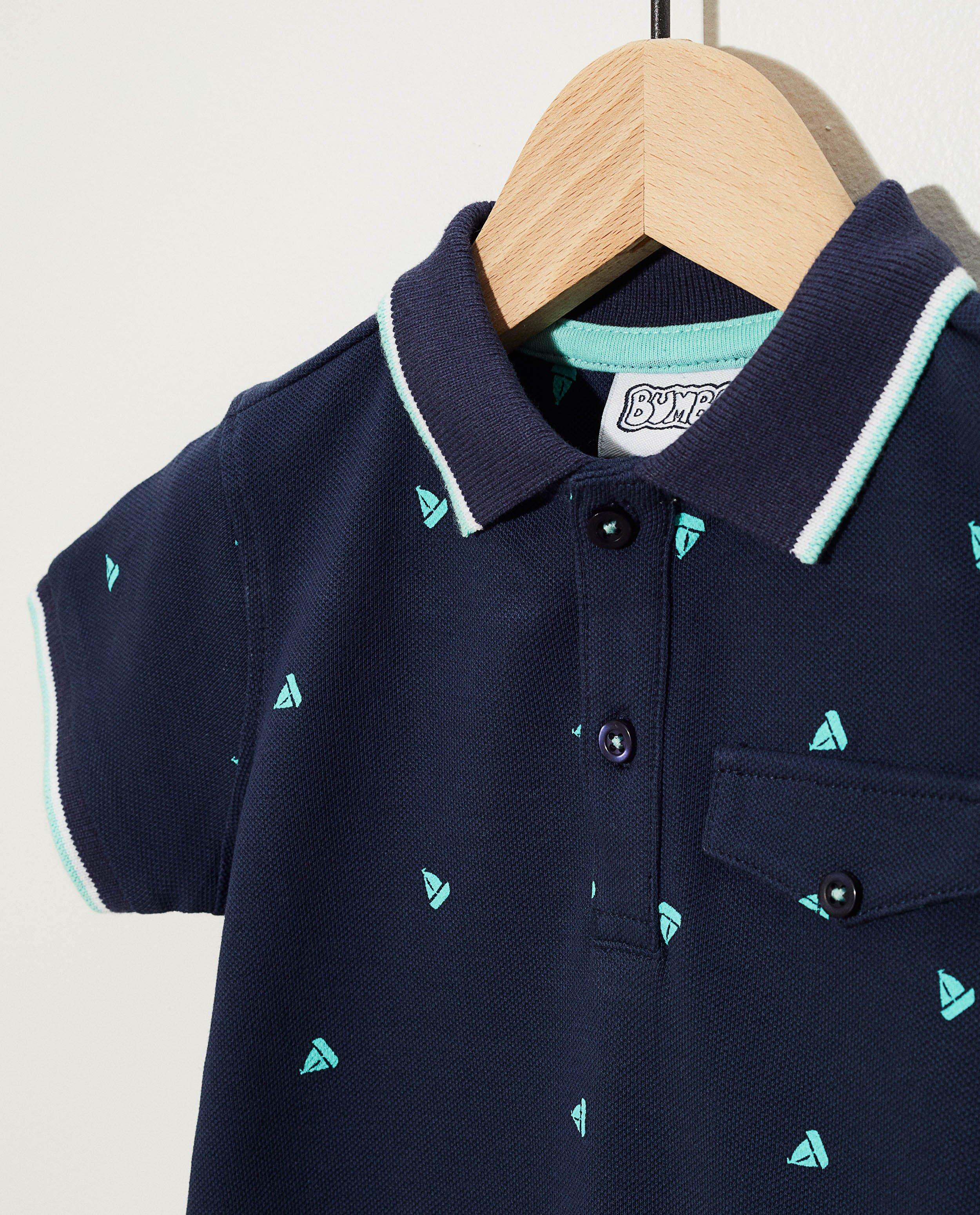 Blauwe romper van biokatoen Bumba - Product Detail - meerkleurig - afbeelding nummer 3