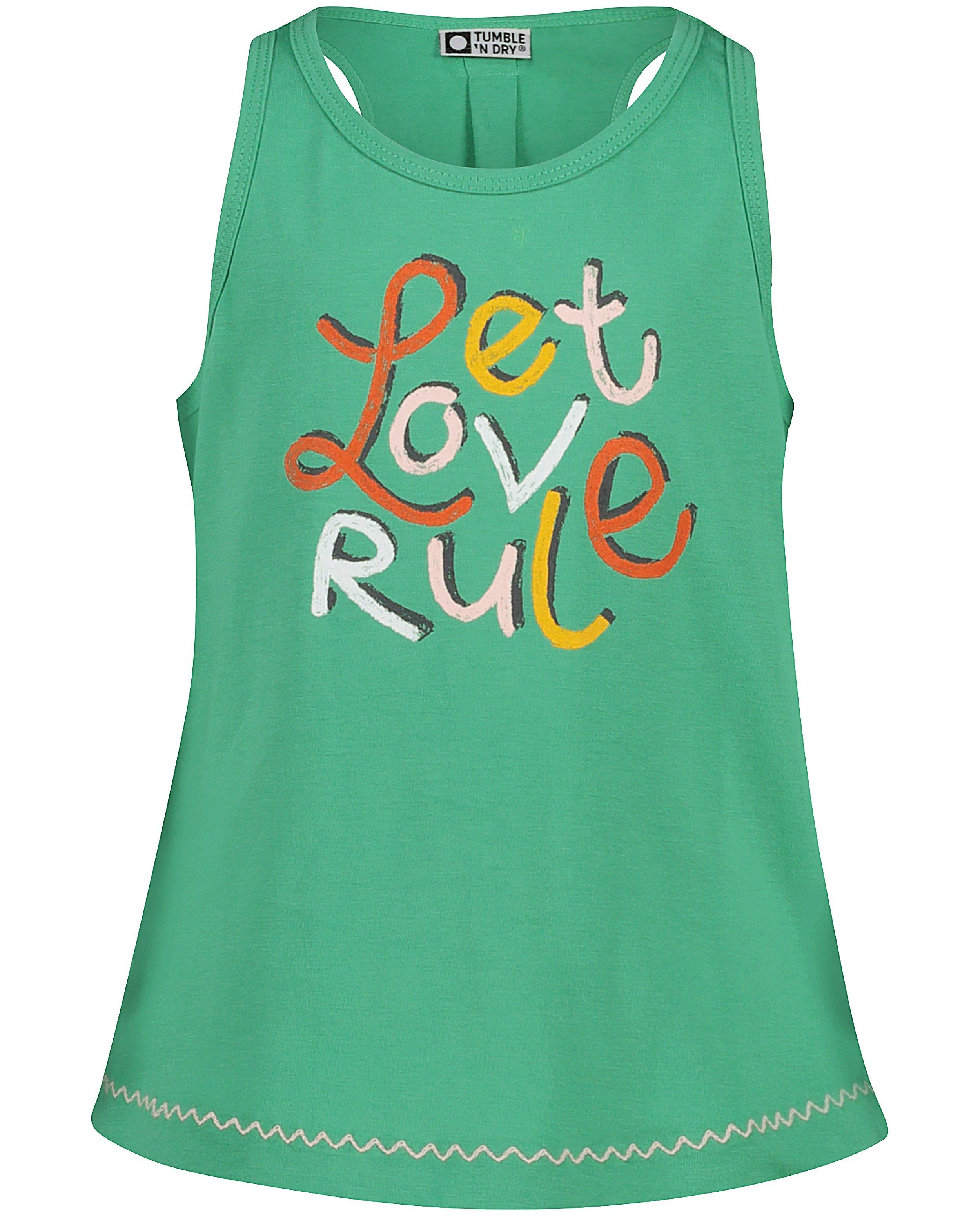 Top met opschrift Tumble 'n Dry - in groen - Tumble 'n Dry