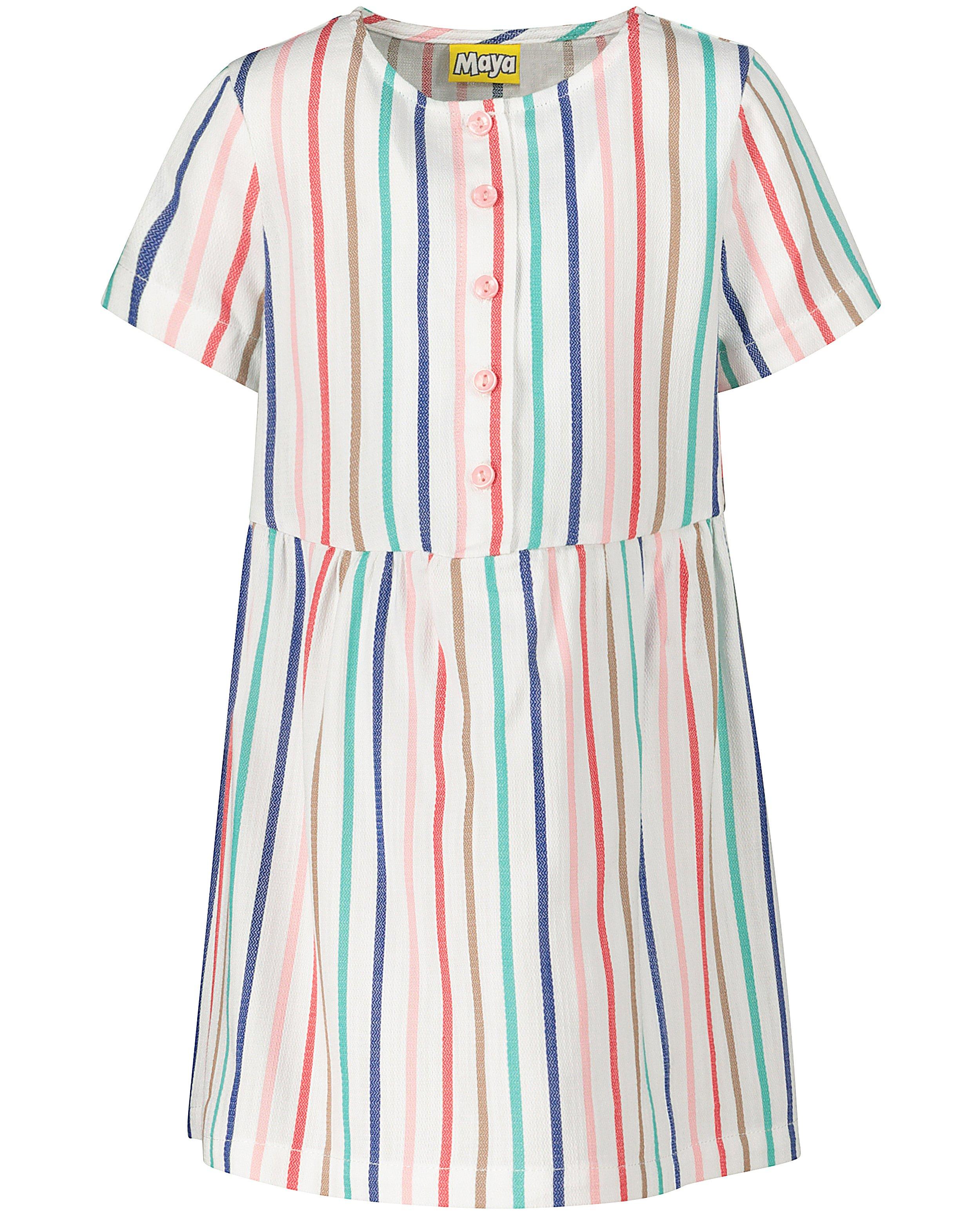 Robes - Robe blanche, rayures Sora