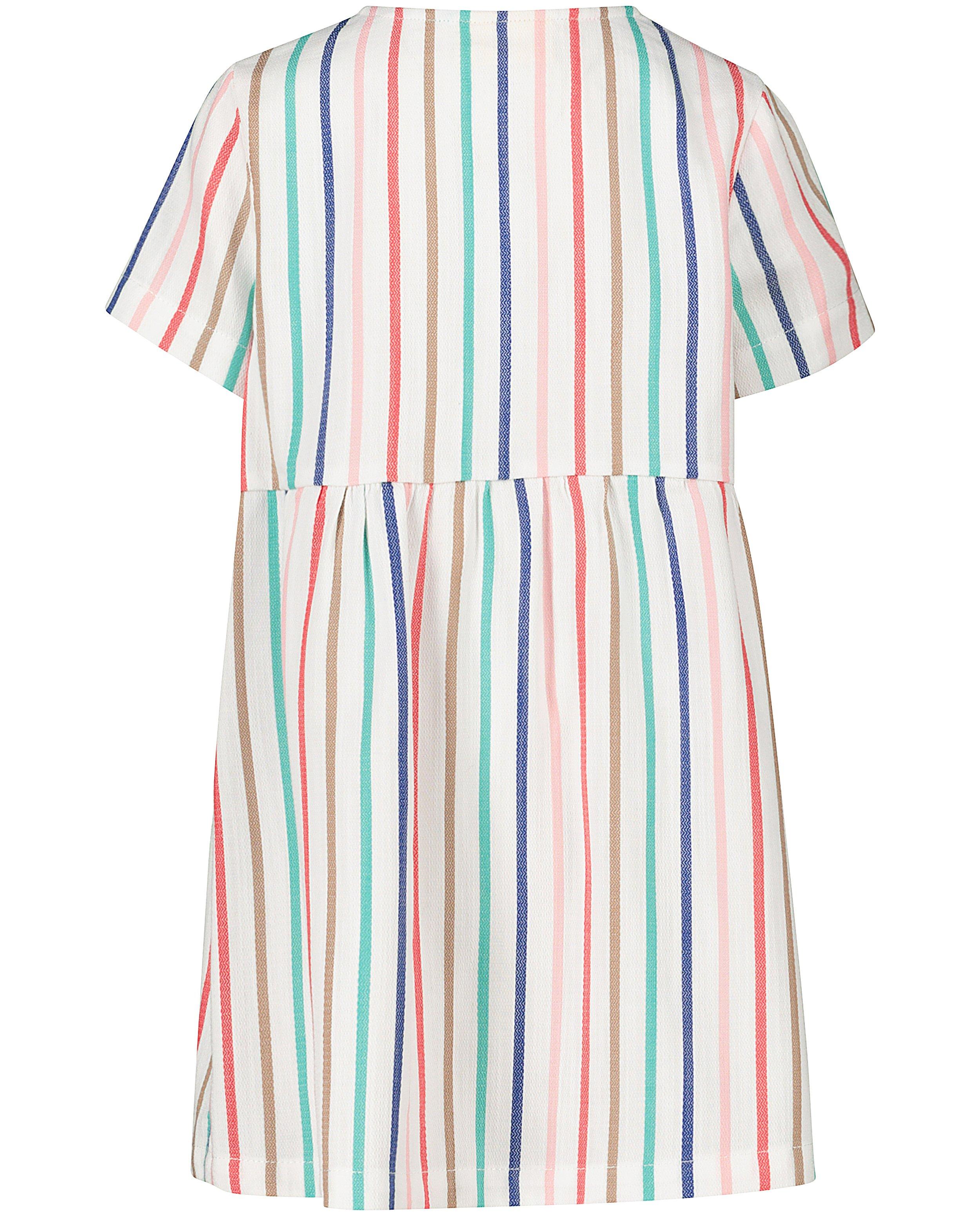 Robes - Robe blanche, rayures Sora