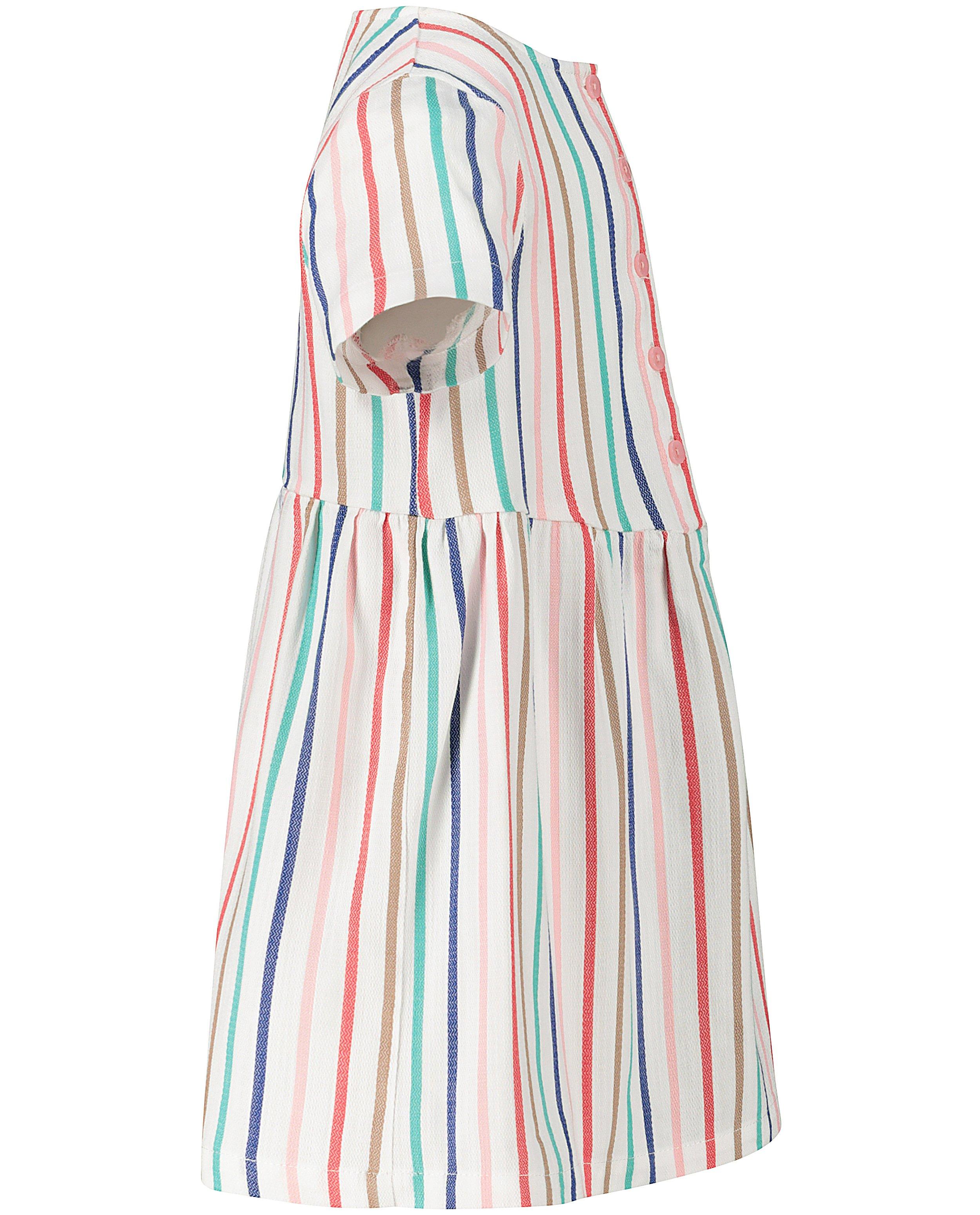 Robes - Robe blanche, rayures Sora