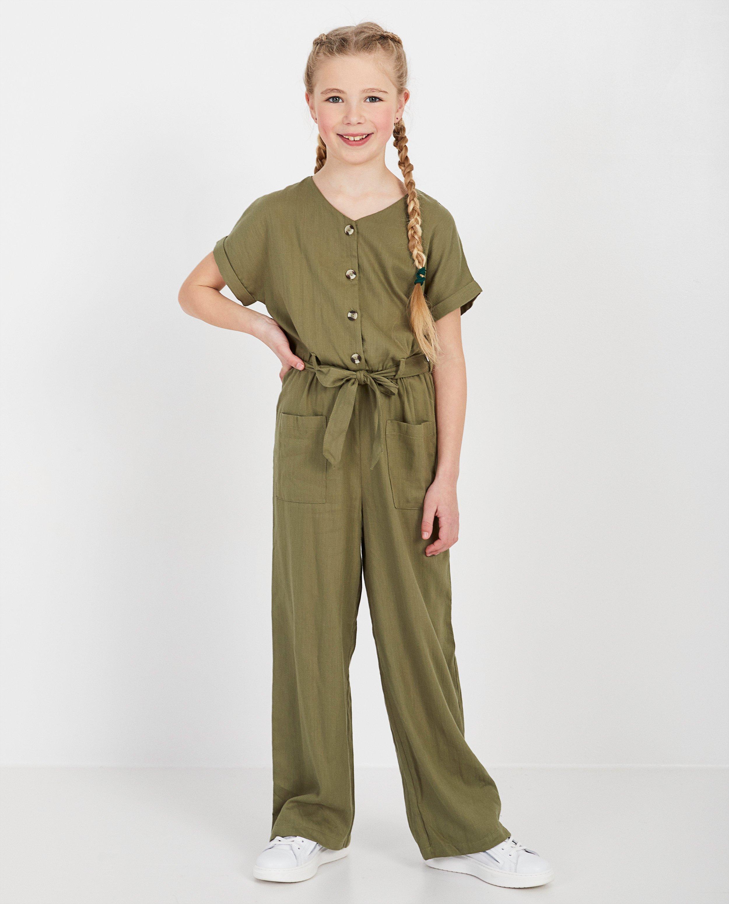 shein jumpsuit groen