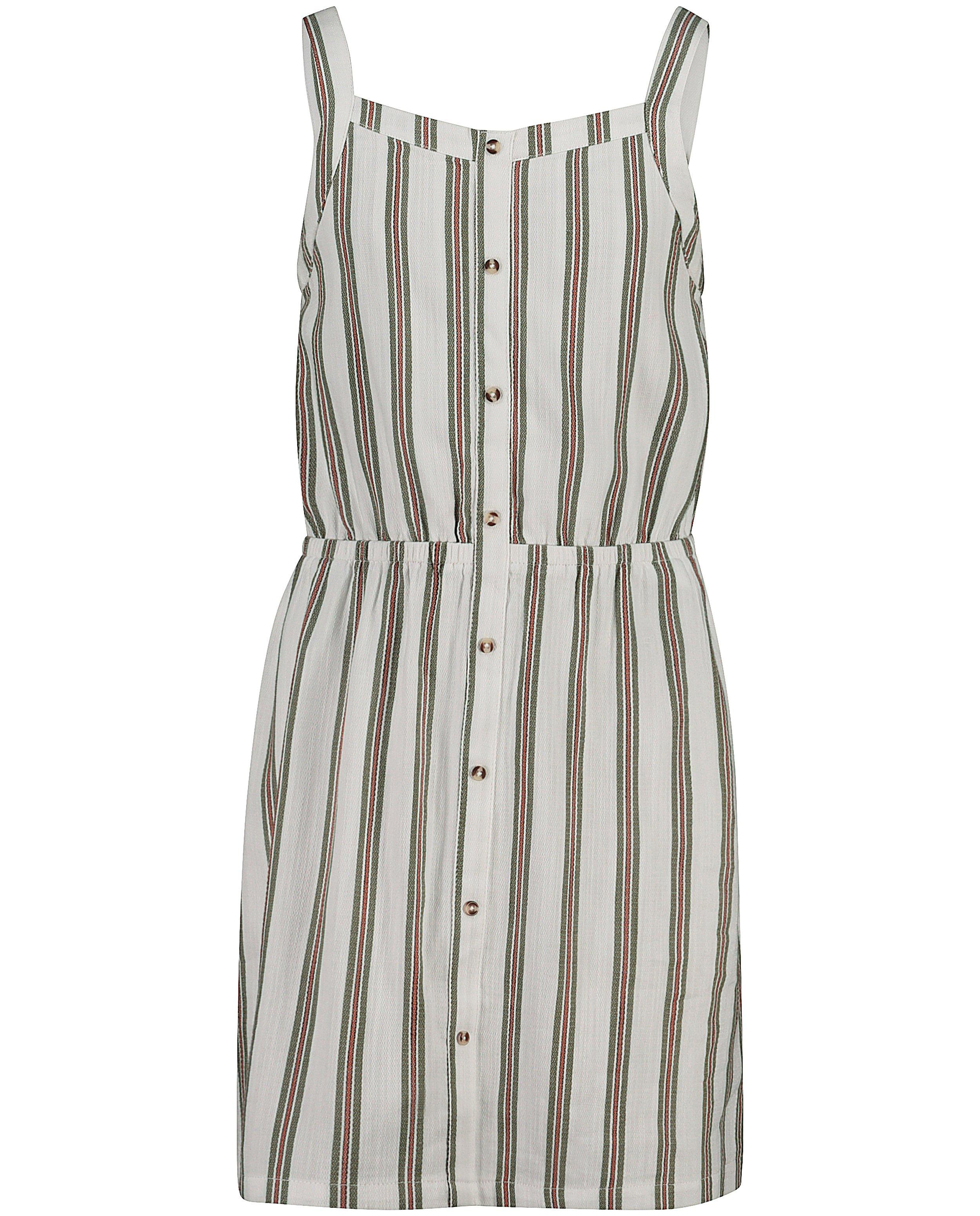 Robes - Robe blanche, rayures