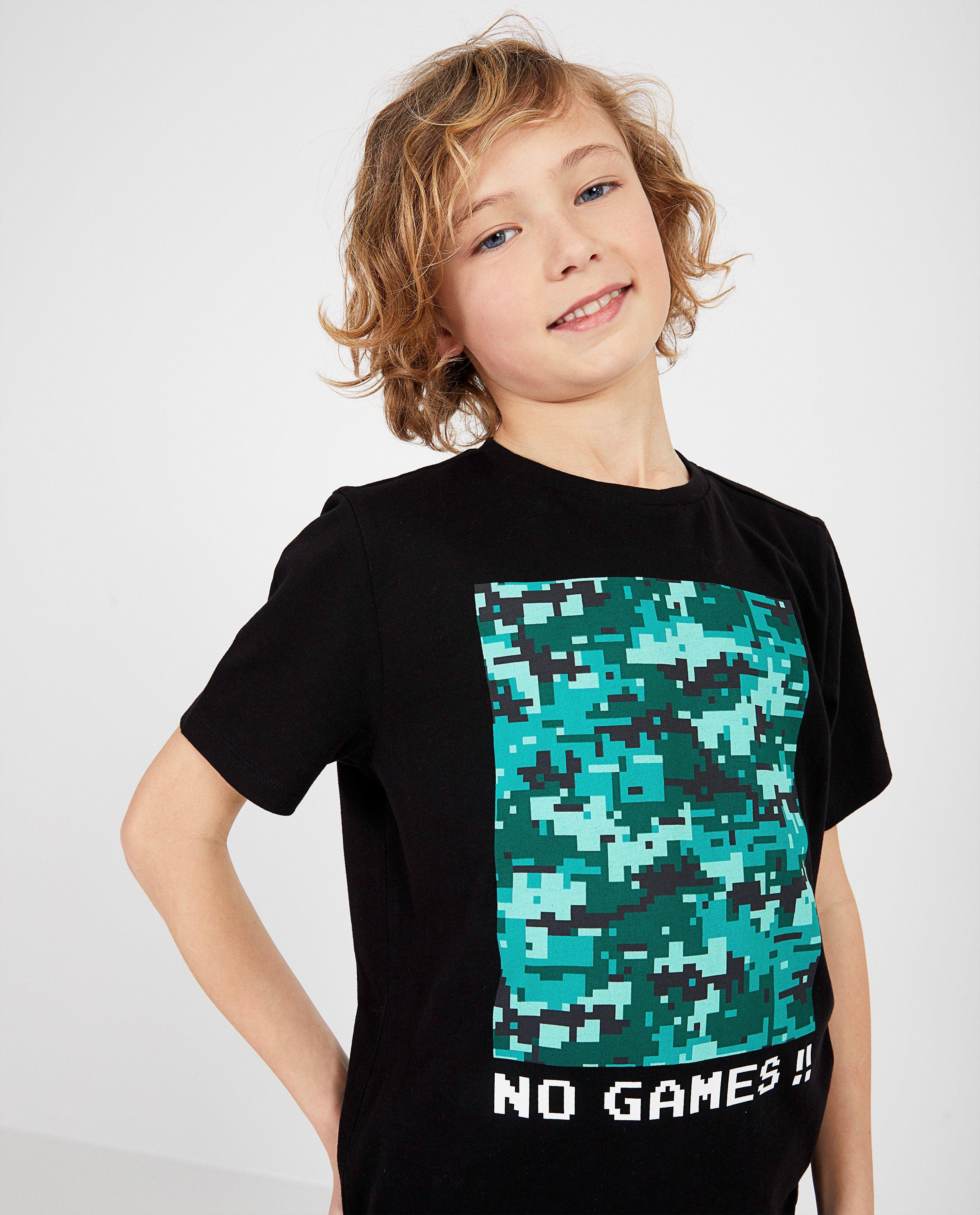 T-shirts - Zwart shirt met print Gers Pardoel