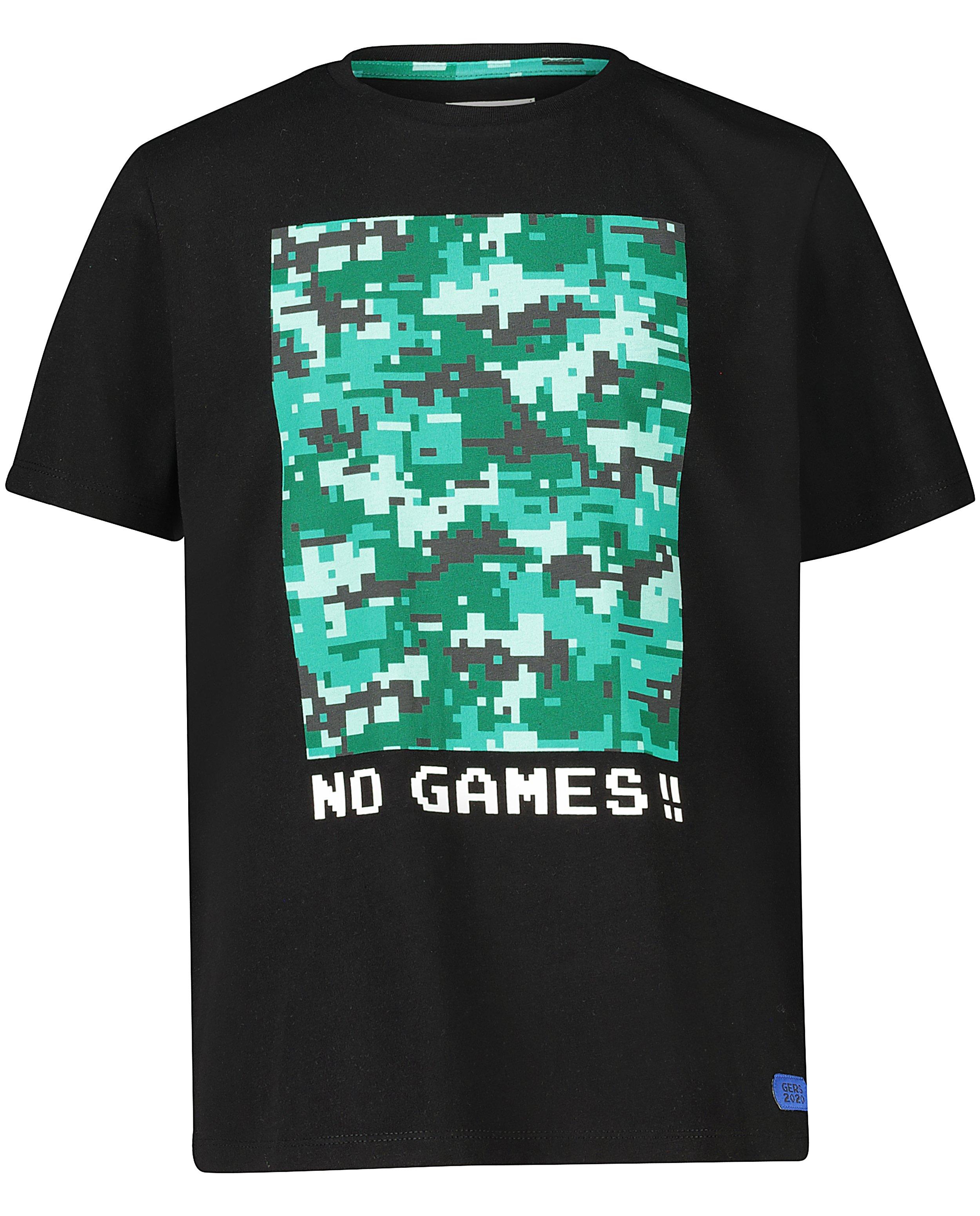 T-shirts - Zwart shirt met print Gers Pardoel