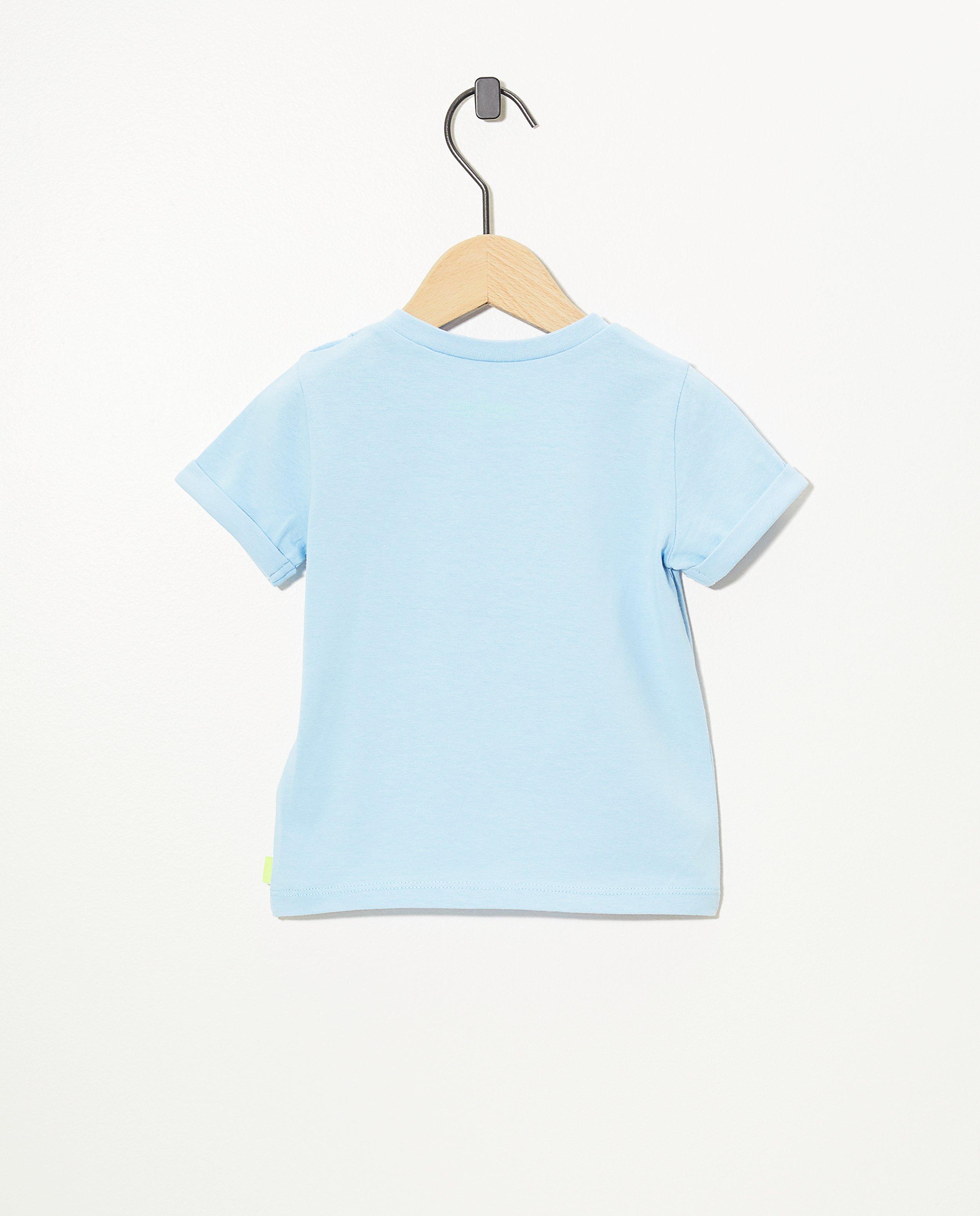T-shirts - Blauw T-shirt van biokatoen