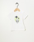Wit T-shirt van biokatoen - met print - Cuddles and Smiles