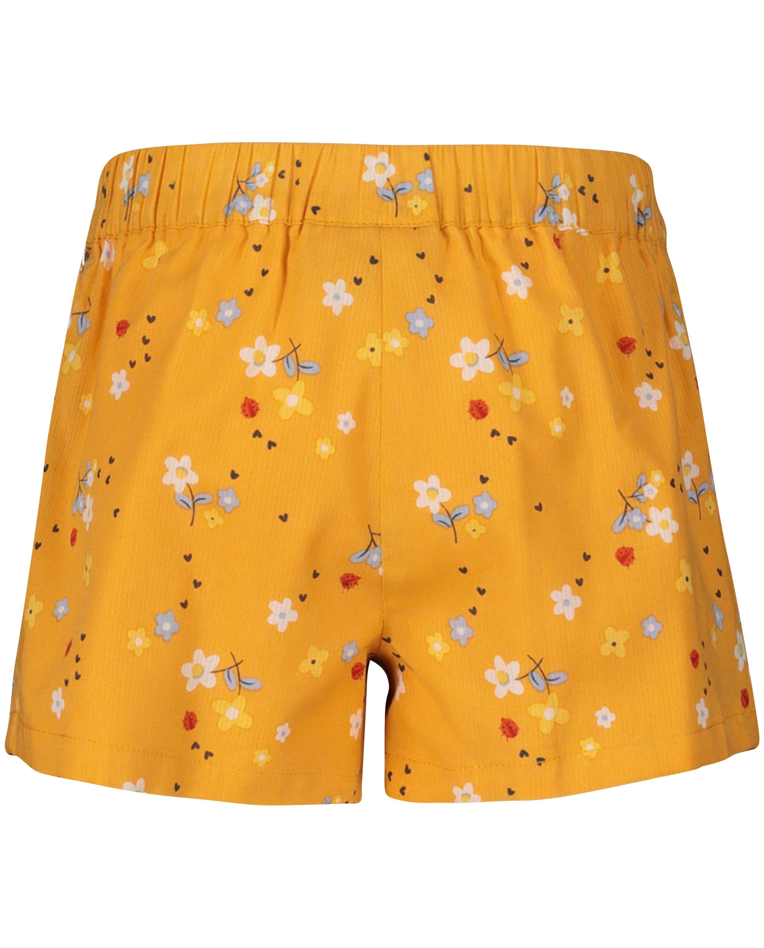 Shorten - Donkergele short met print Plop