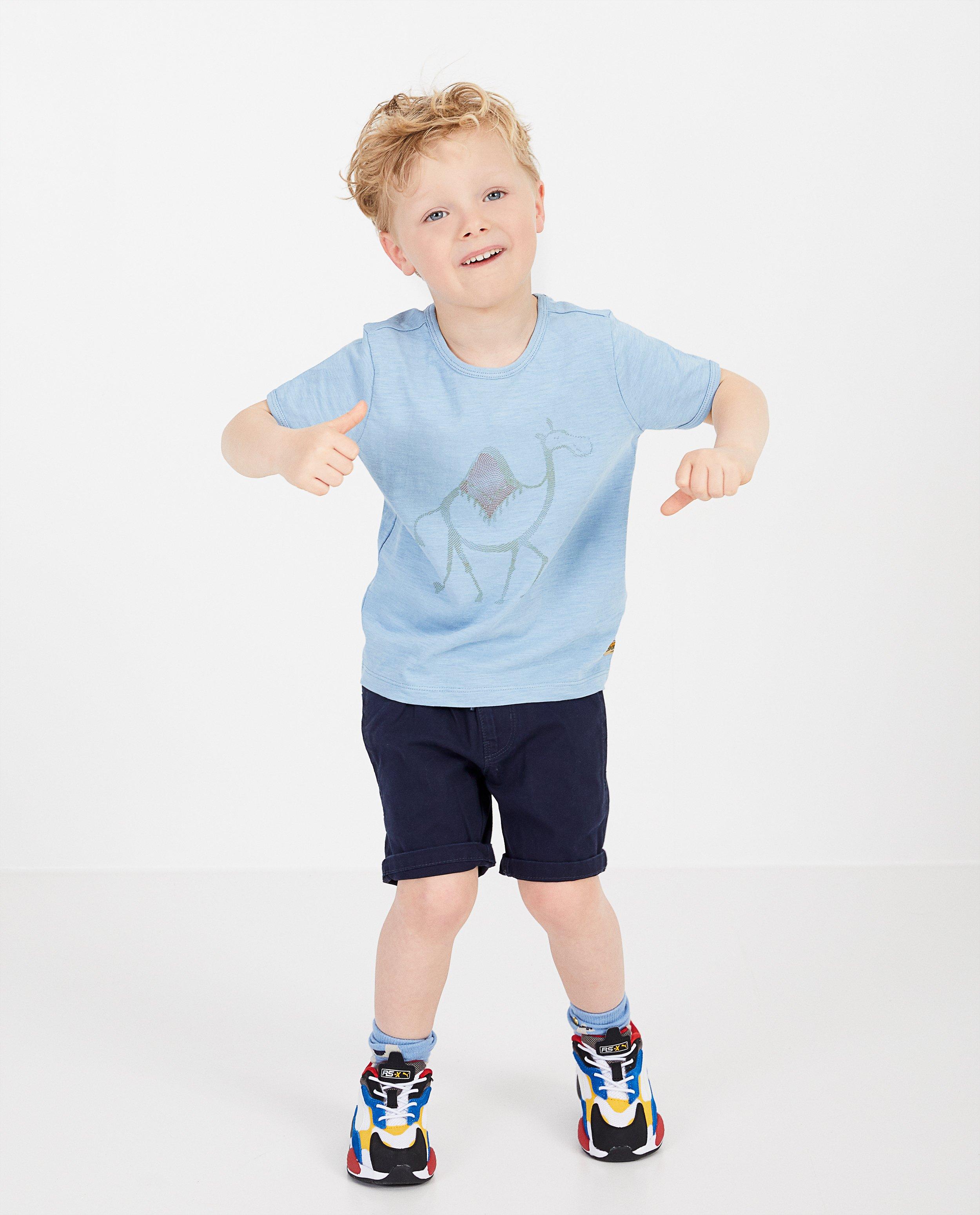 Blauw T-shirt met print Plop - dromedaris - Plop