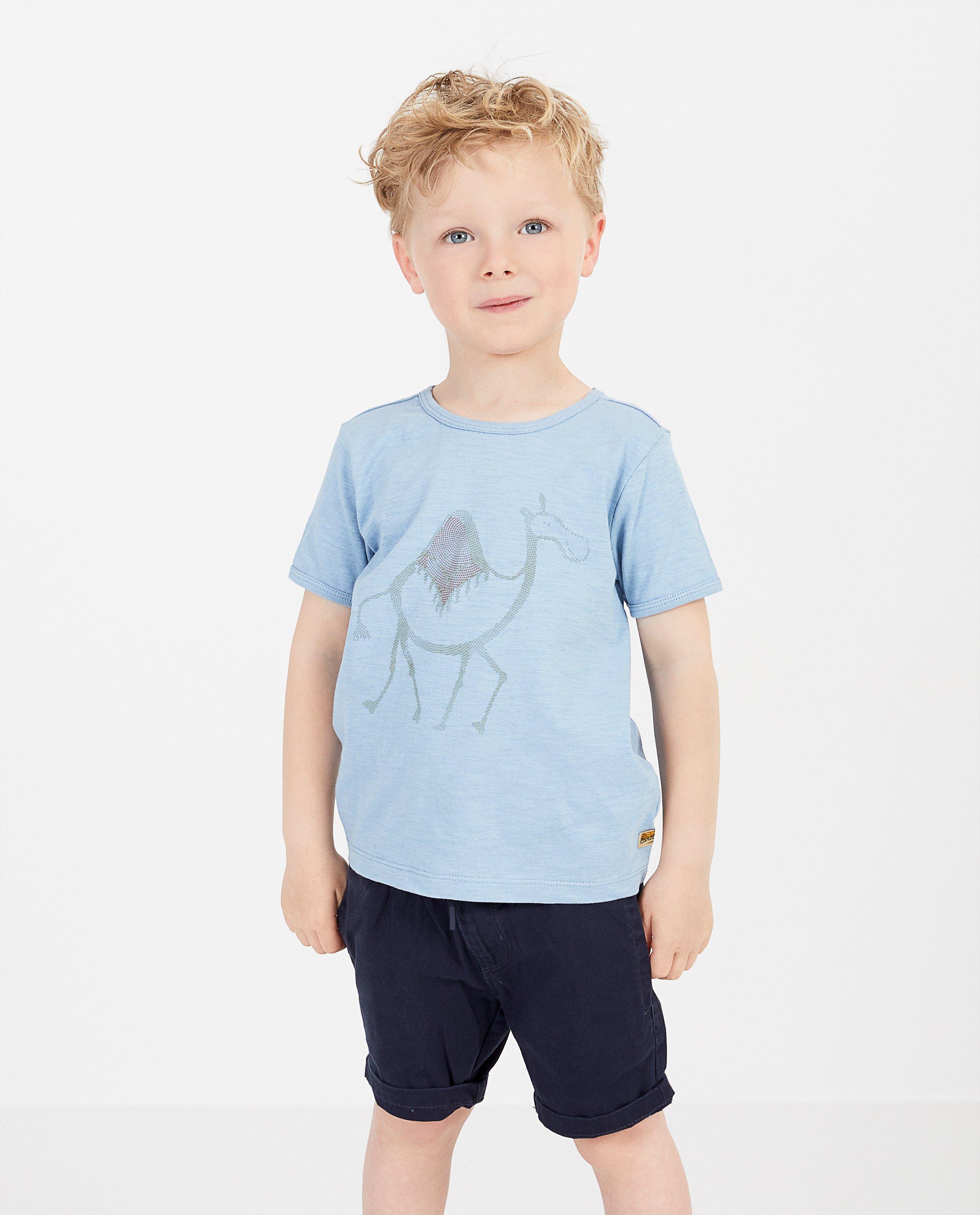 T-shirts - Blauw T-shirt met print Plop