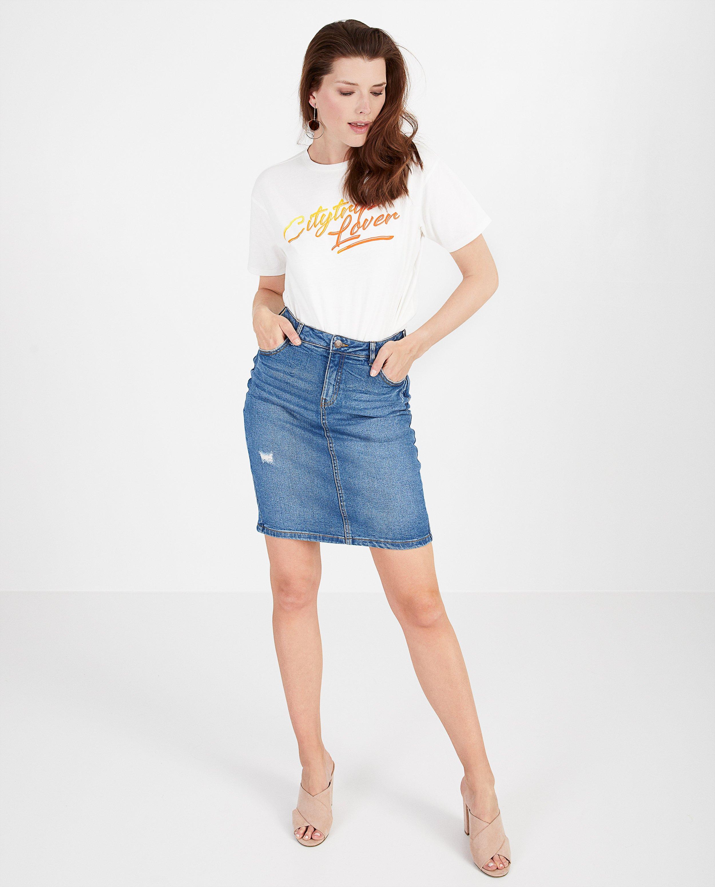 Blauwe jeansrok Sora dames - Product Detail - blauw - afbeelding nummer 1