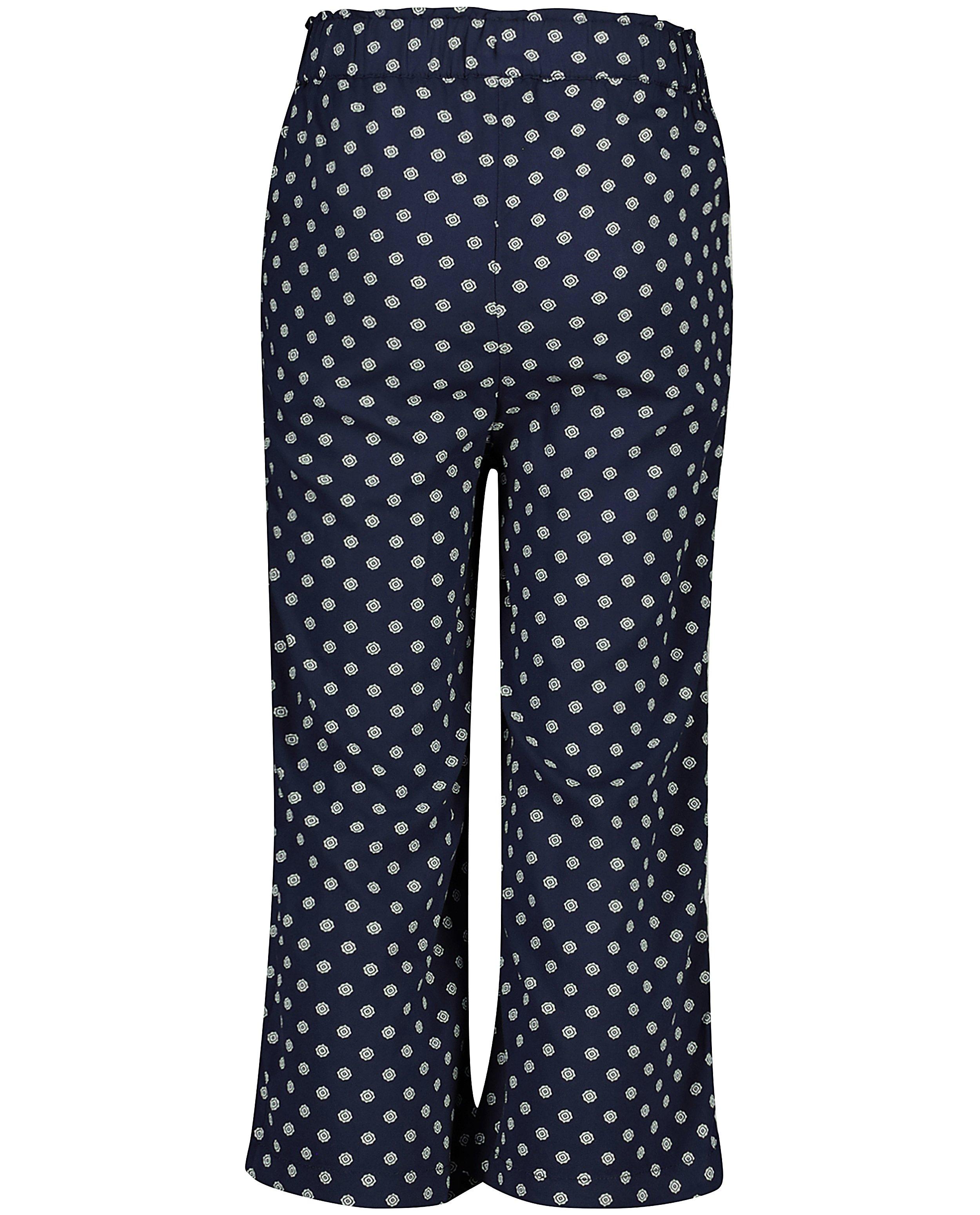 Broeken - Blauwe broek met print s.Oliver