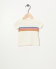 T-shirt rayé en coton bio - rayures à la poitrine - Newborn 50-68