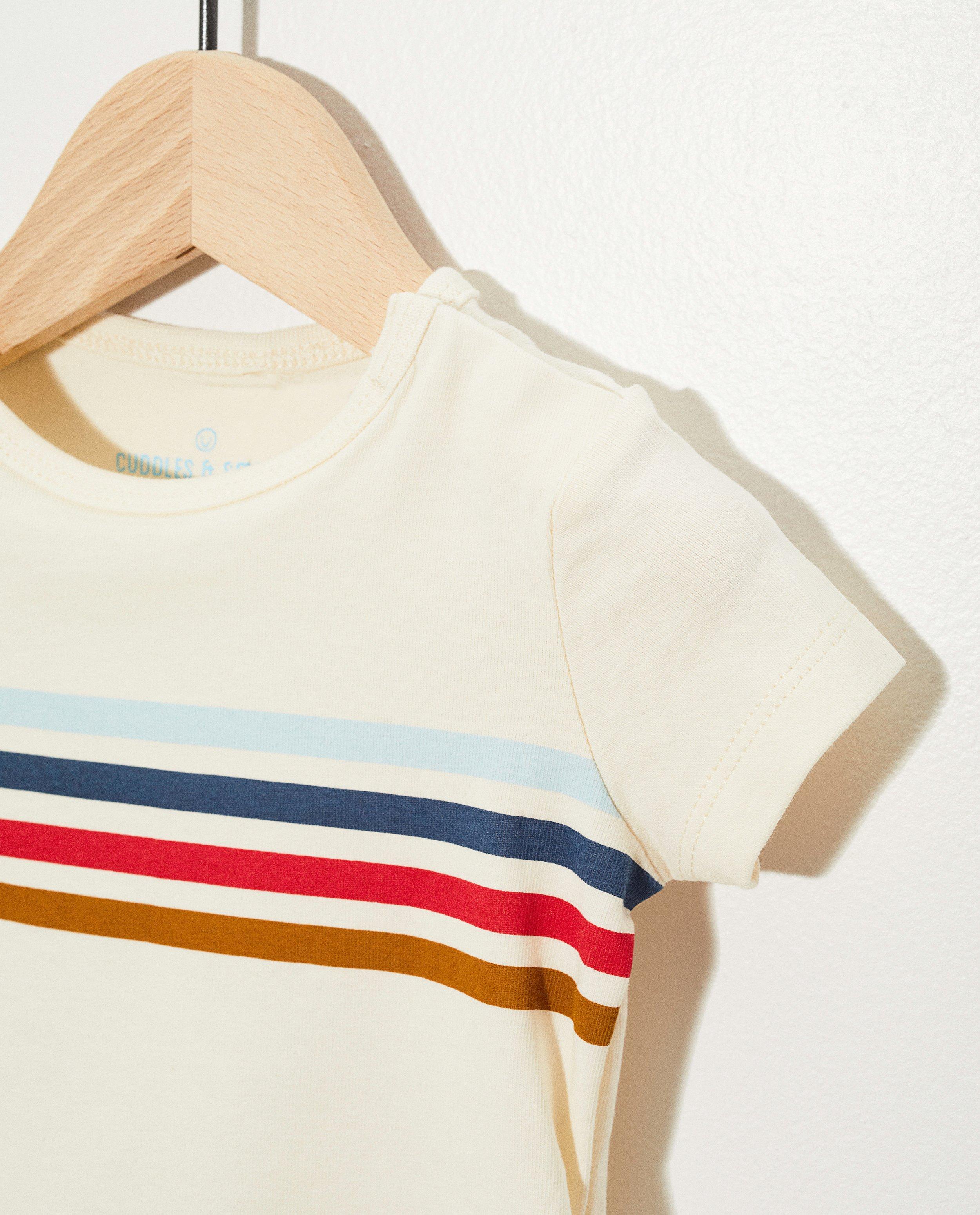 T-shirts - Gestreept T-shirt van biokatoen