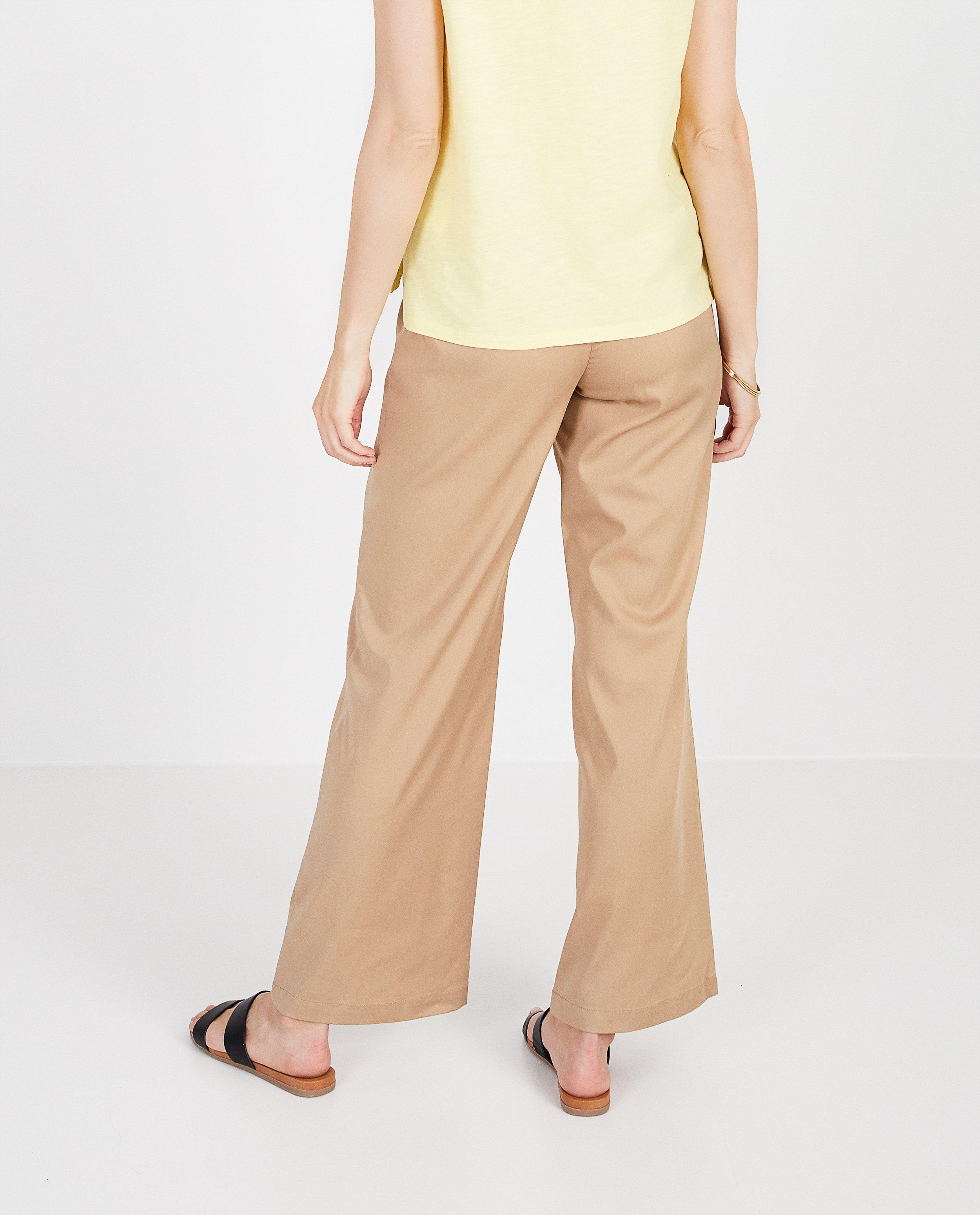 Broeken - Camel broek van lyocell Youh!