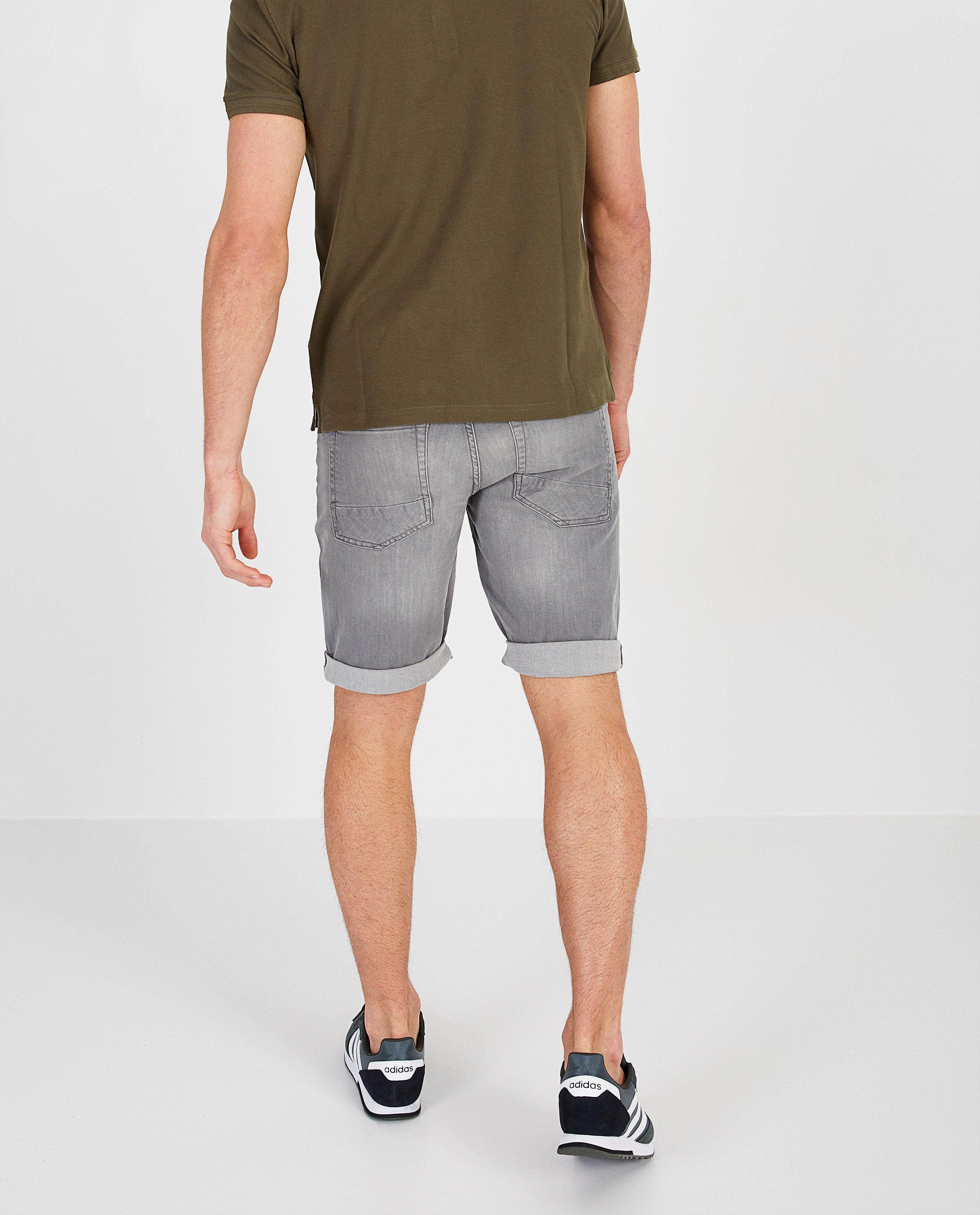 Shorten - Lichtgrijze bermuda van denim