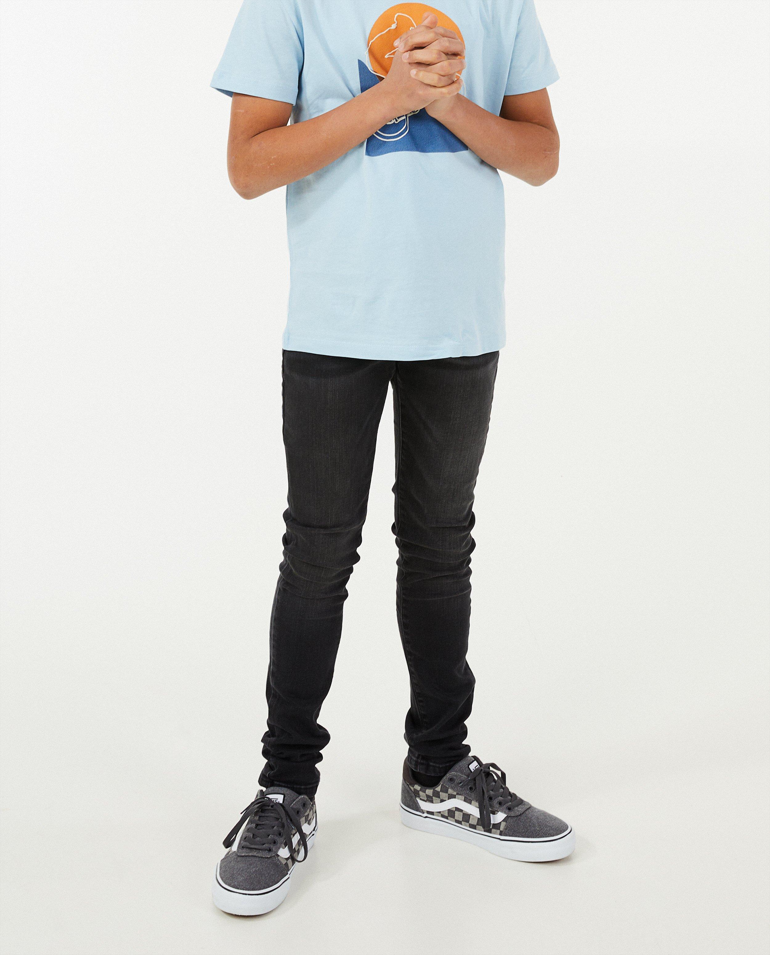 Zwarte skinny JOEY, 7-14 jaar