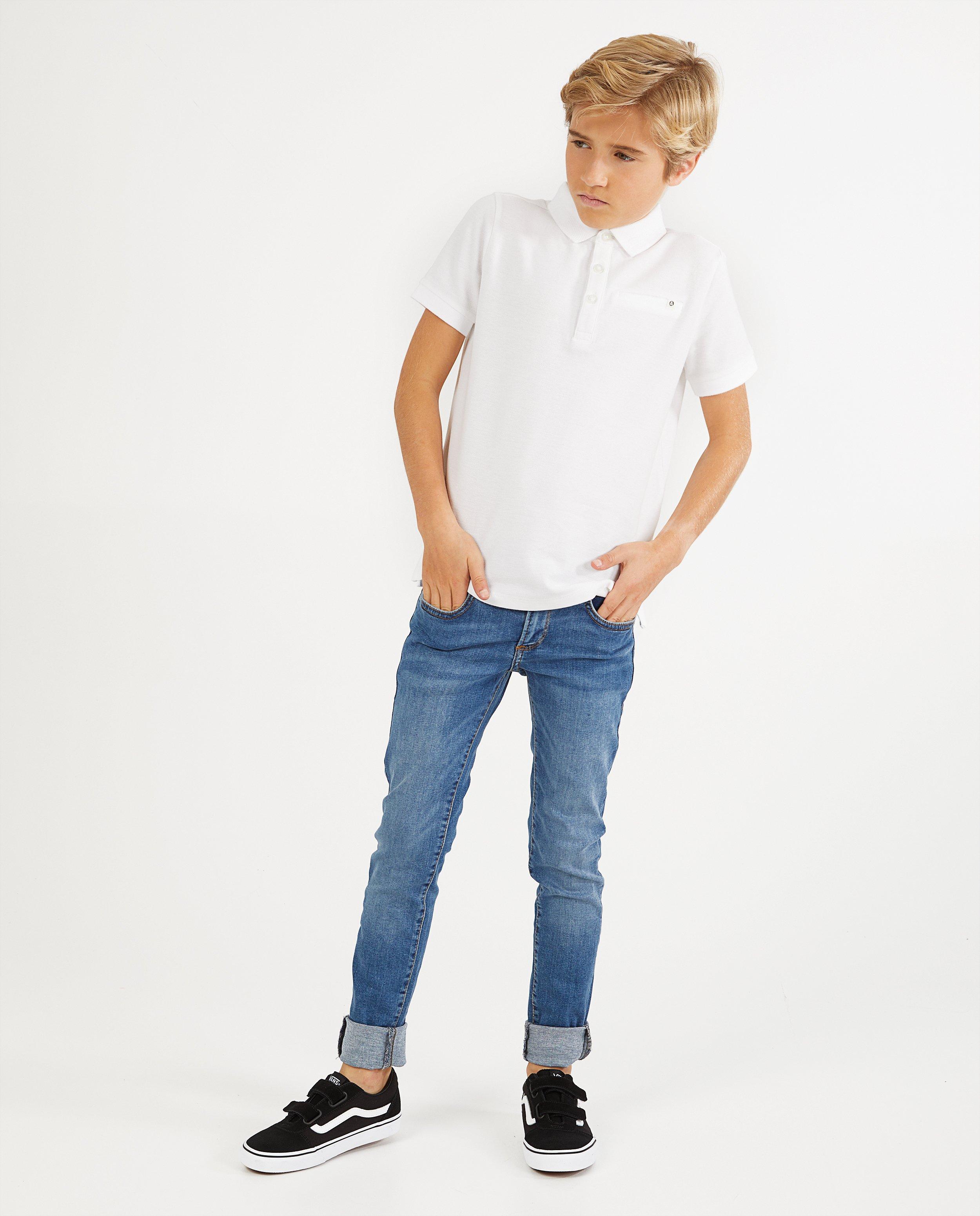 Lichtblauwe skinny JOEY 7-14 jaar - met stretch - JBC