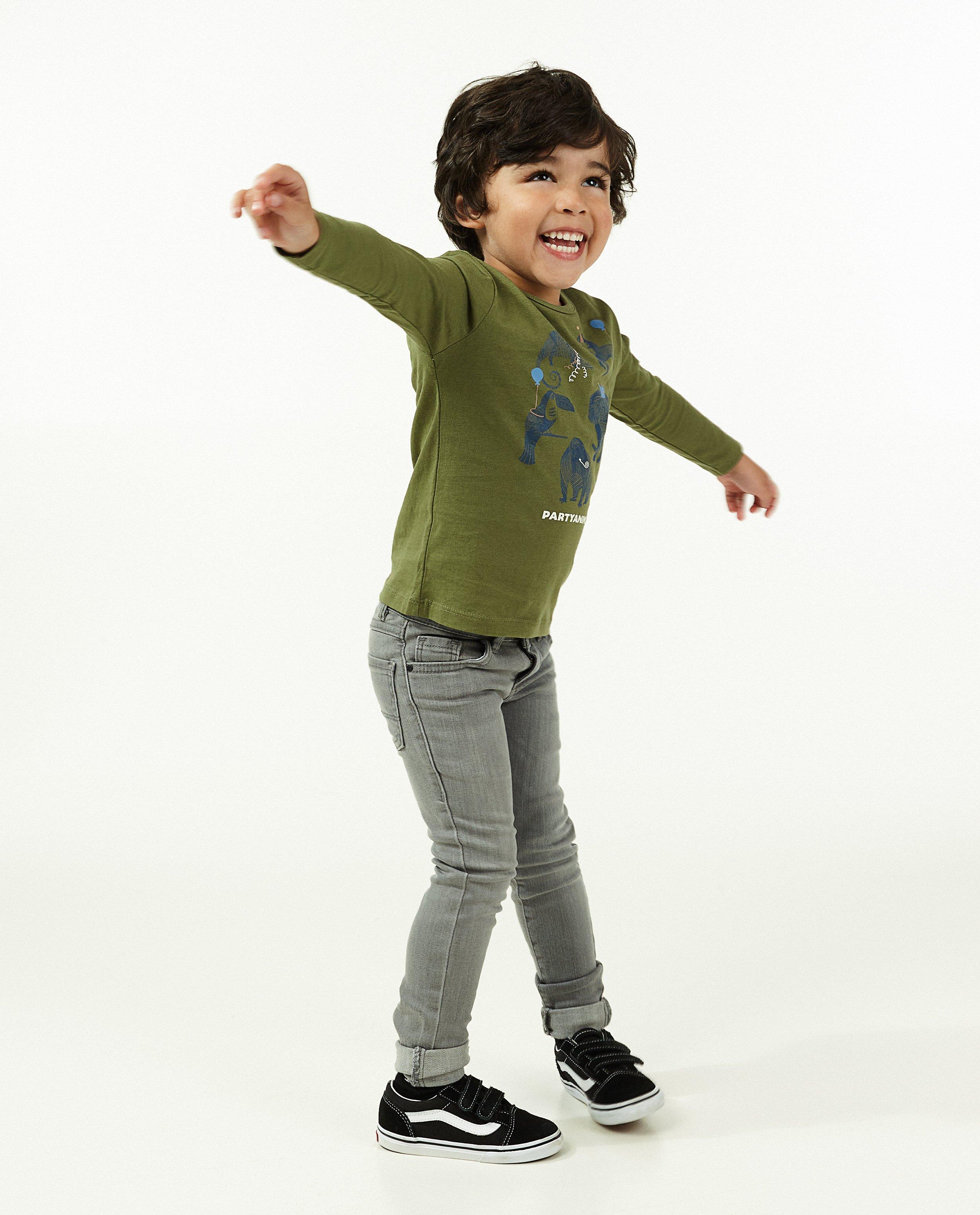 Skinny gris JOEY, 2-7 ans - stretch - JBC