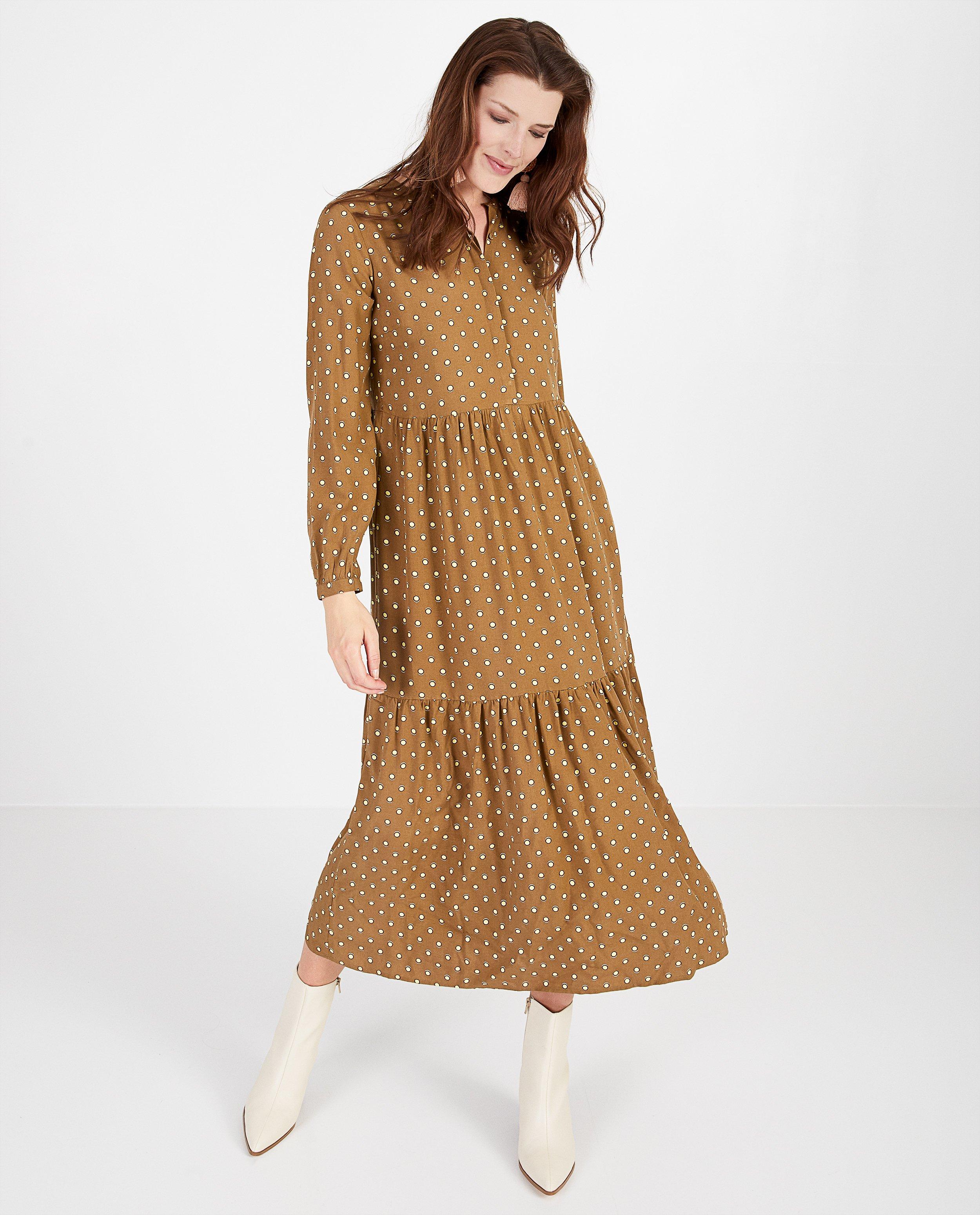 Robe brune à pois Youh! - imprimé intégral - YOUH!