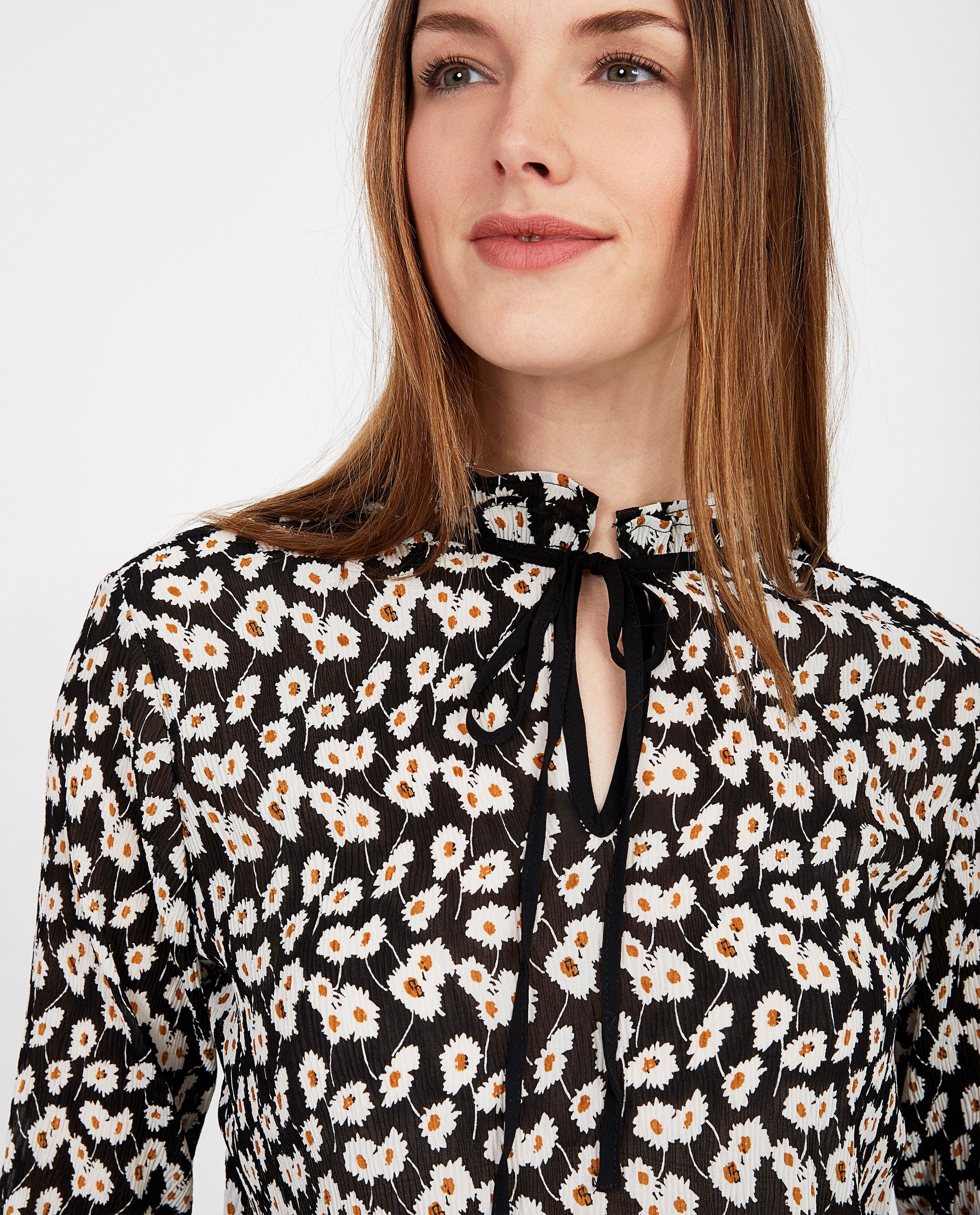Zwarte blouse met bloemenprint - Product Detail - meerkleurig - afbeelding nummer 4
