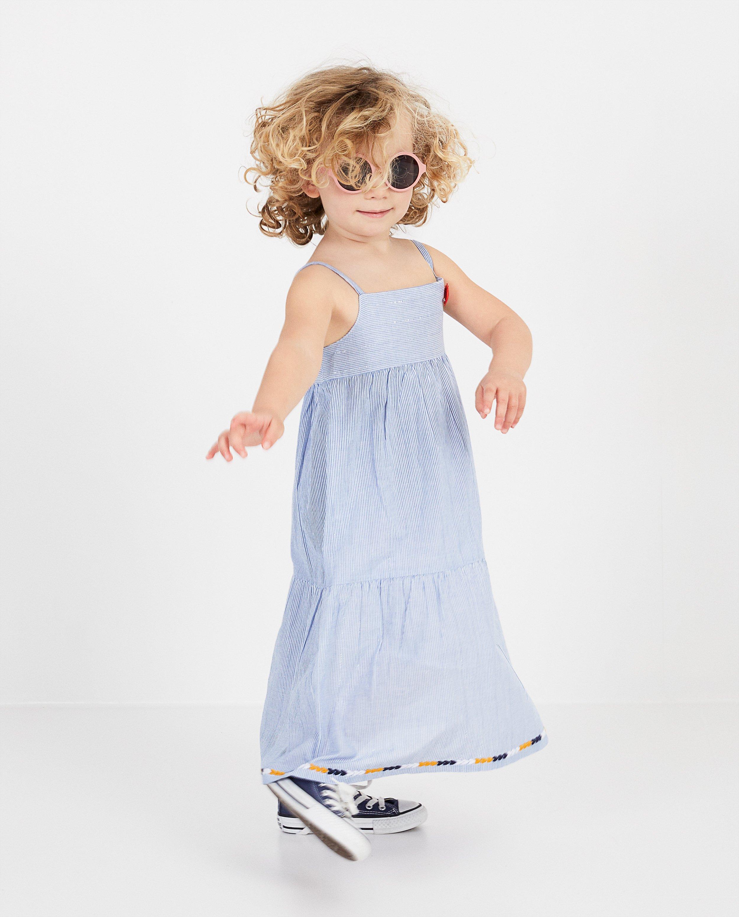blauw-wit gestreepte jurk Plop - allover - Plop