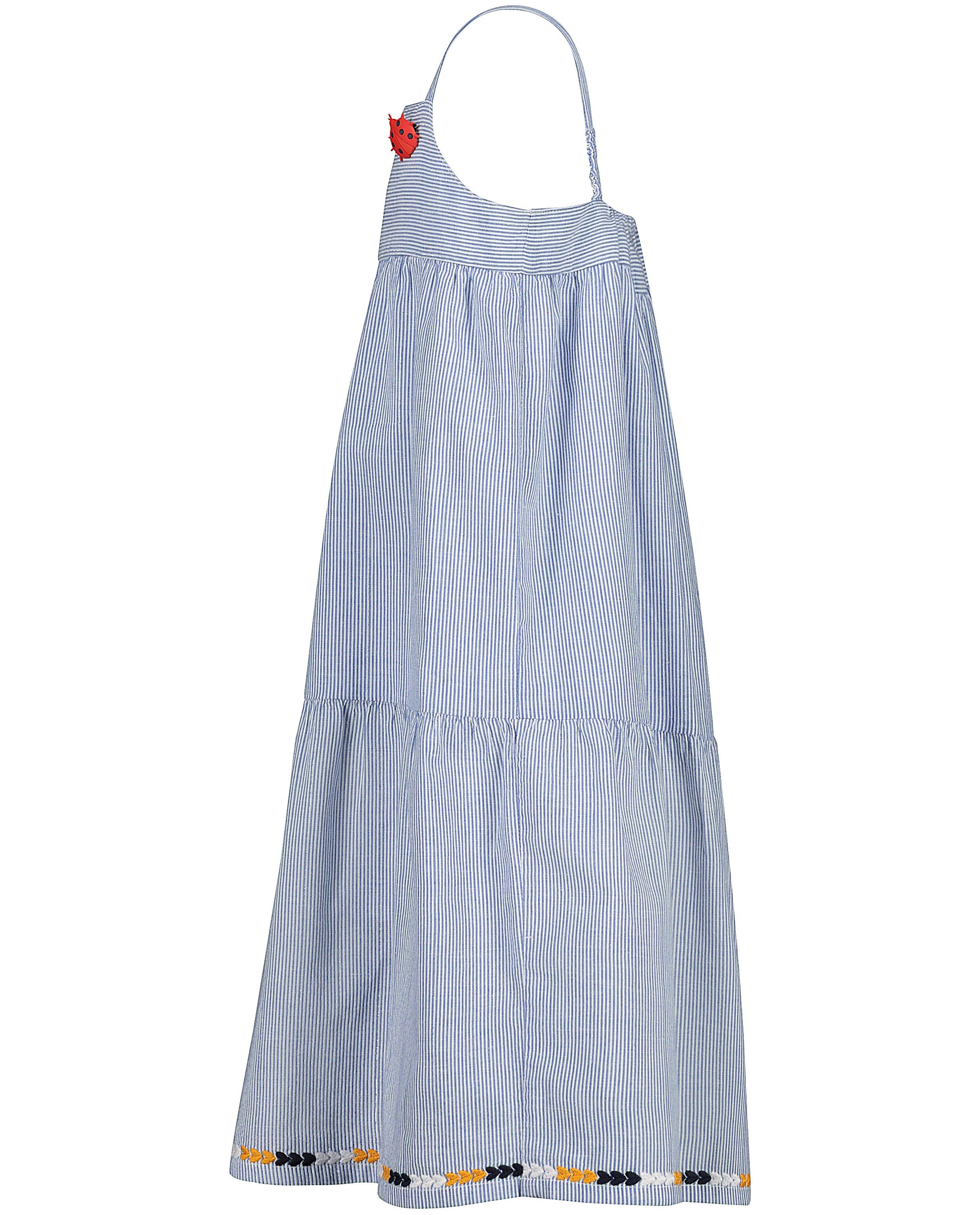 Kleedjes - blauw-wit gestreepte jurk Plop
