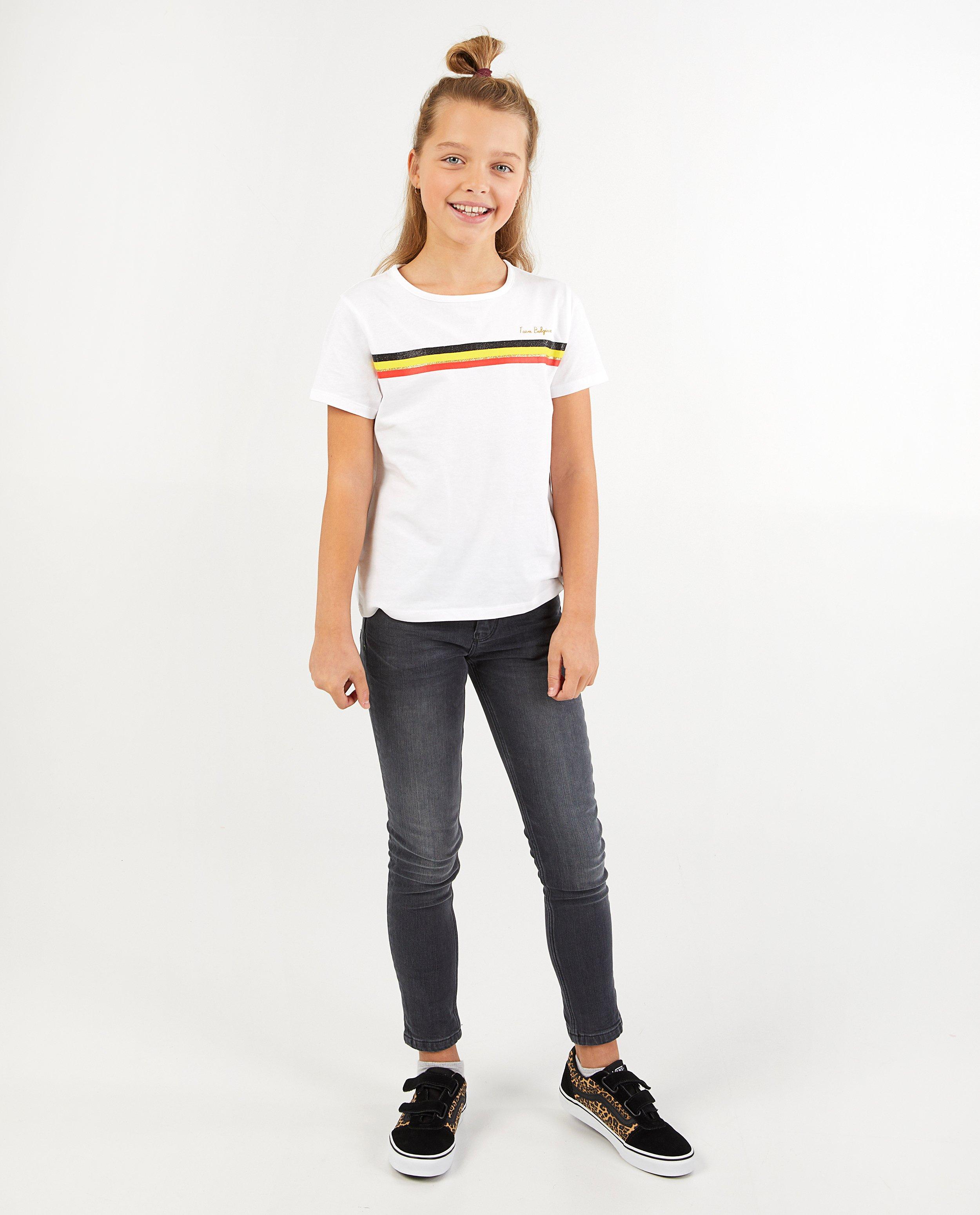 Wit 'Team Belgium'-shirt, 7-14 jaar - null - Familystories