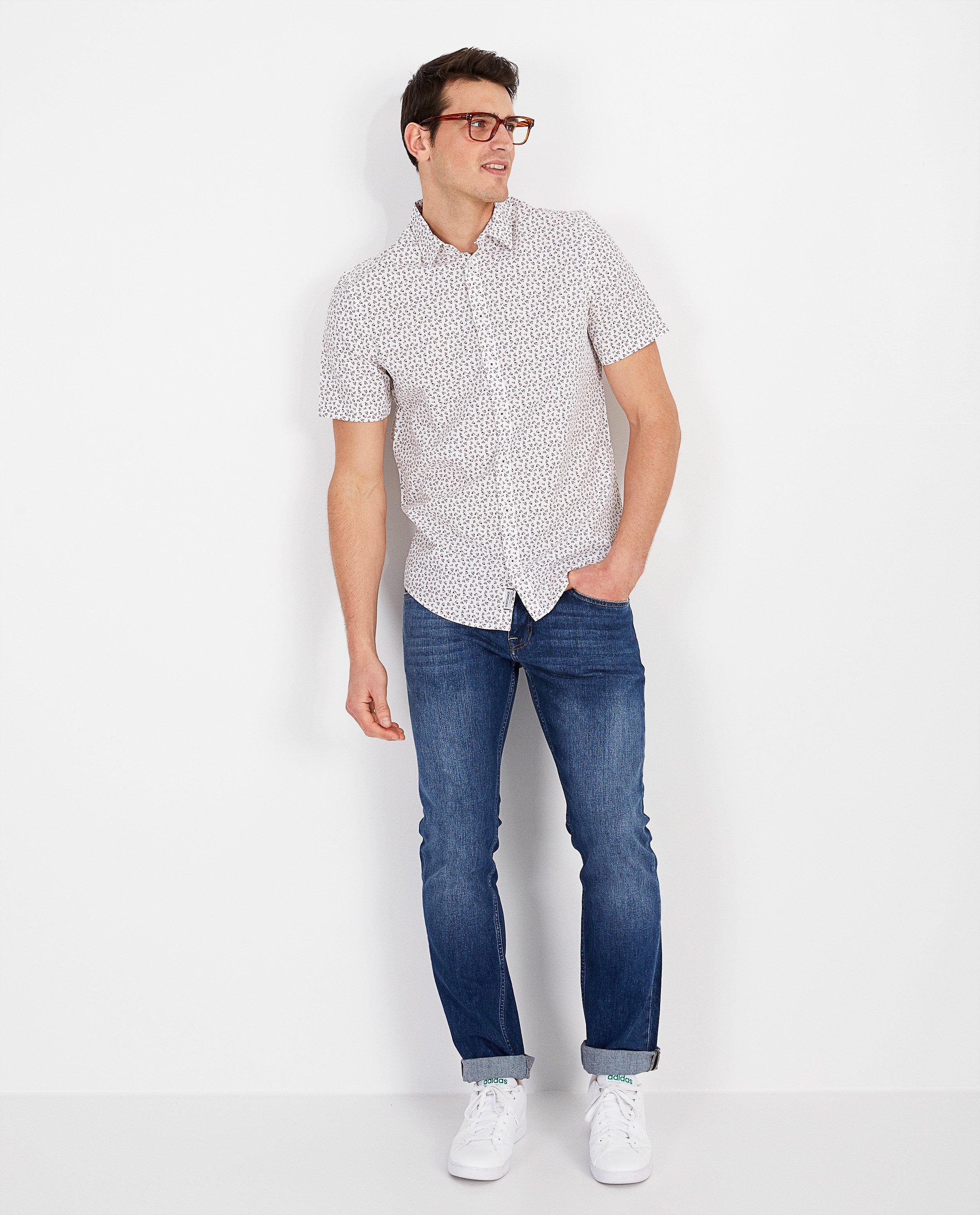 Chemise blanche à imprimé - imprimé intégral - Quarterback