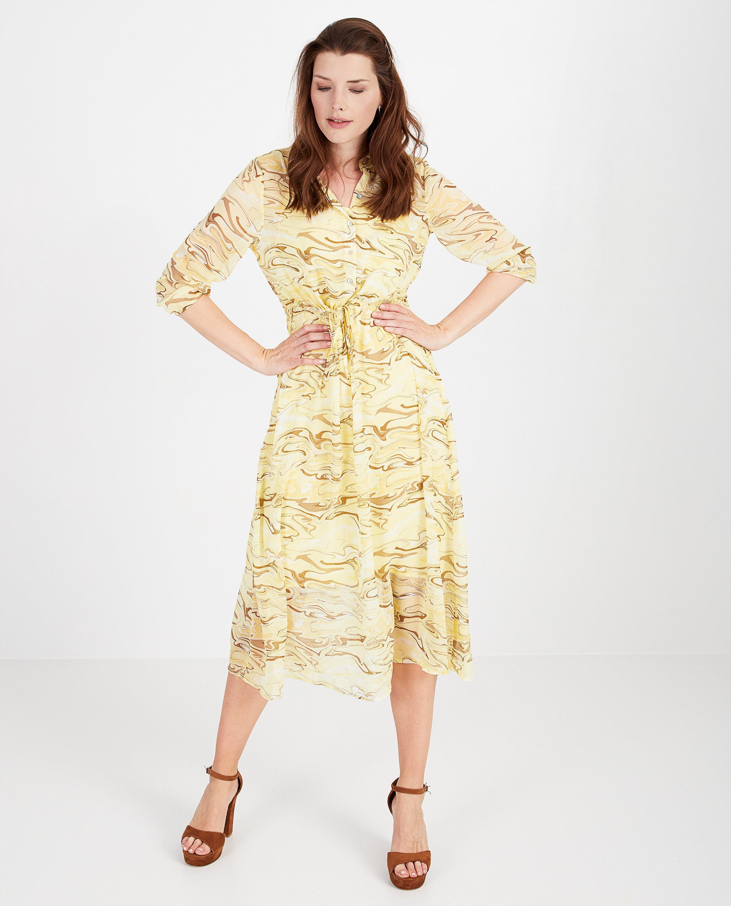 Gele jurk met print Youh! - allover - Youh!