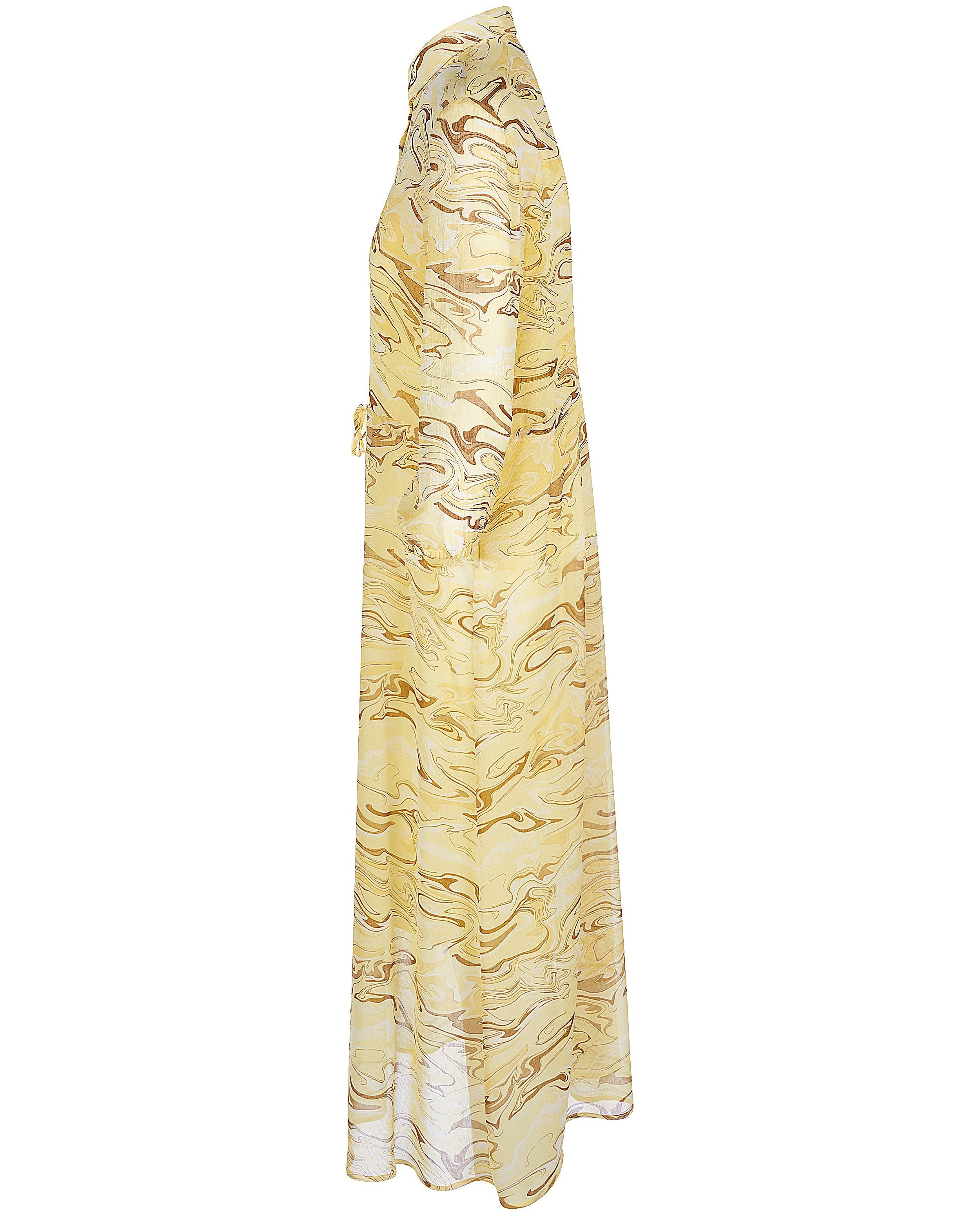 Kleedjes - Gele jurk met print Youh!