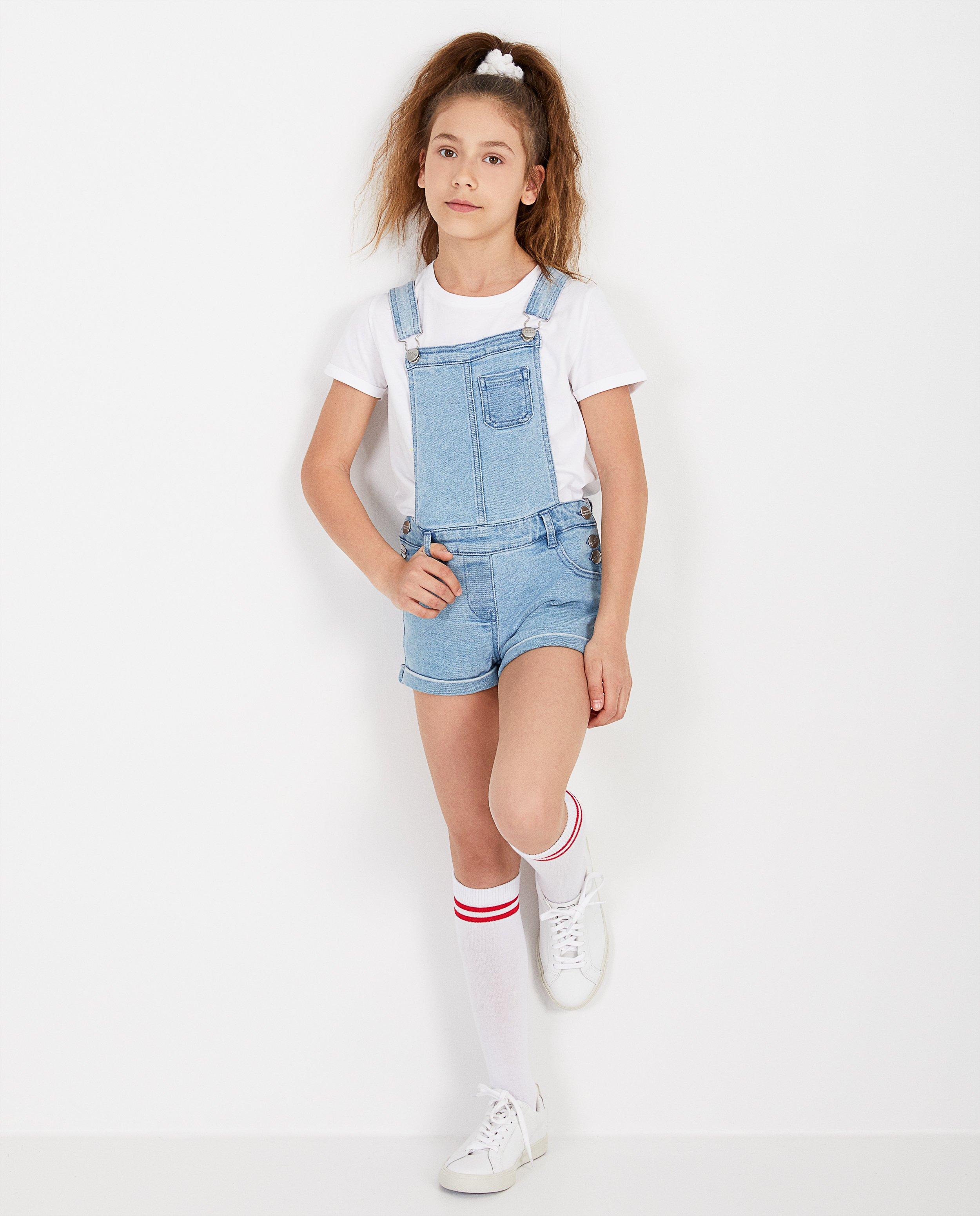 Jumpsuits - Lichtblauwe denim salopette