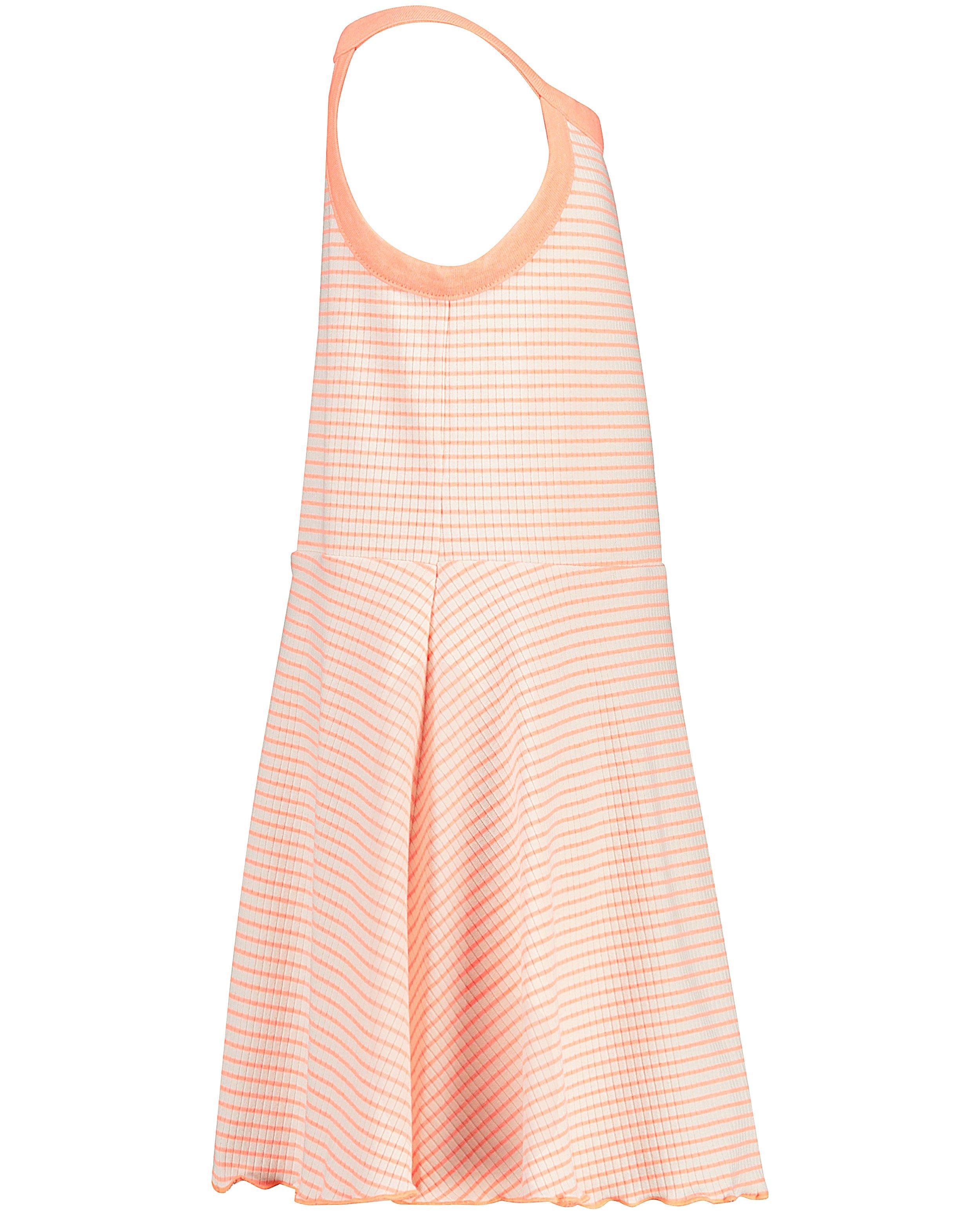 Robes - Robe blanche à rayures fluo K3