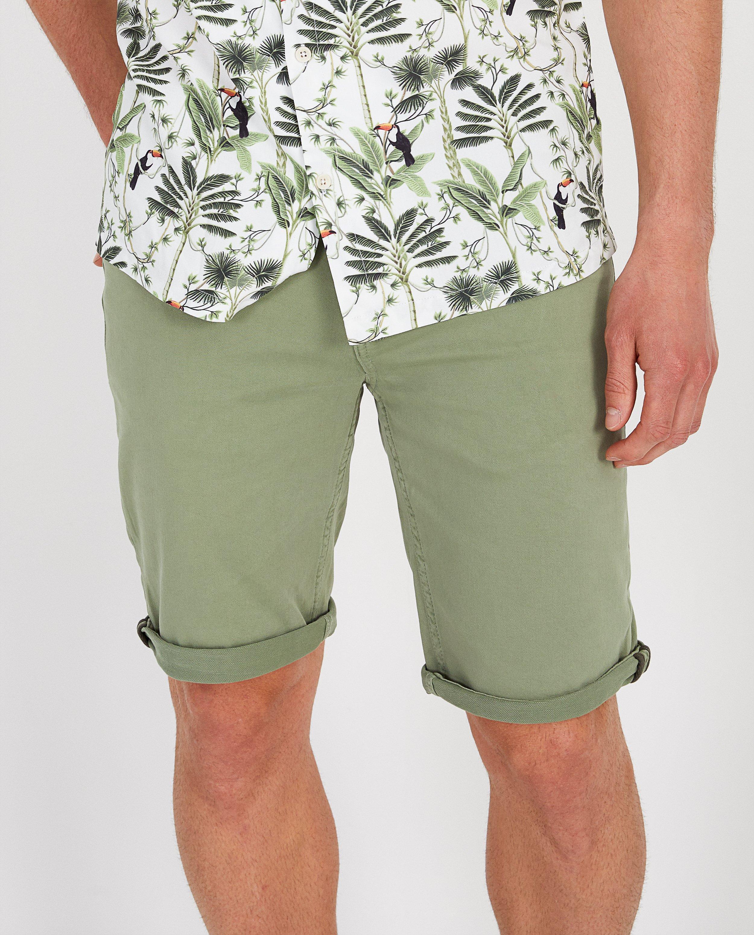 Shorts - Bermuda vert en coton bio