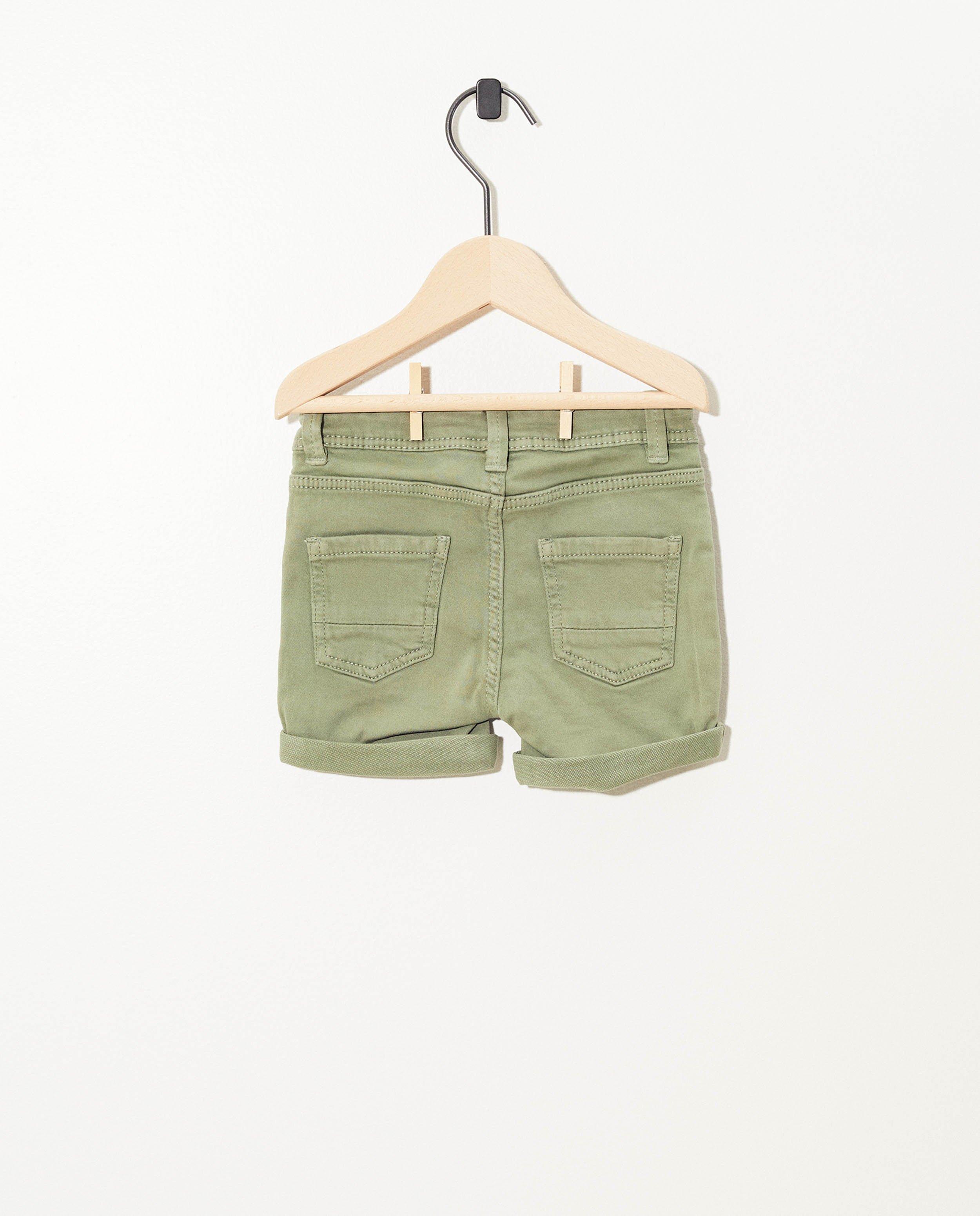 Shorts - Bermuda vert en coton bio