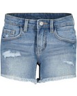 Shorten - Lichtblauwe destroyed jeansshort