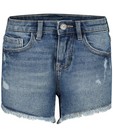 Shorten - Donkerblauwe destroyed jeansshort
