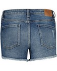 Shorten - Donkerblauwe destroyed jeansshort