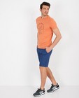 Oranje T-shirt met print - op de borst - Quarterback