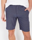 Shorts - Bermuda bleu à très fines rayures