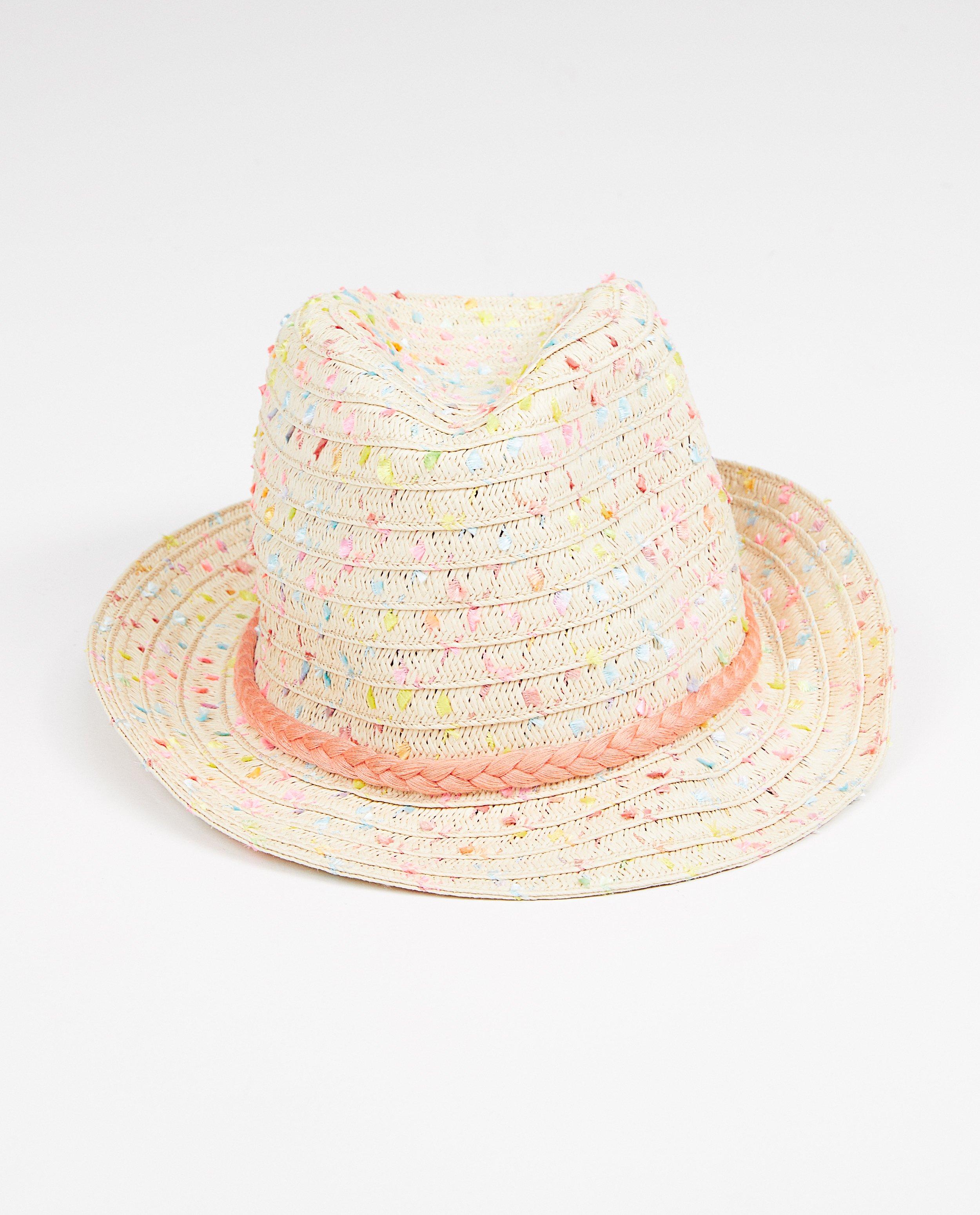 Chapeau avec un ruban rose - tressé - JBC