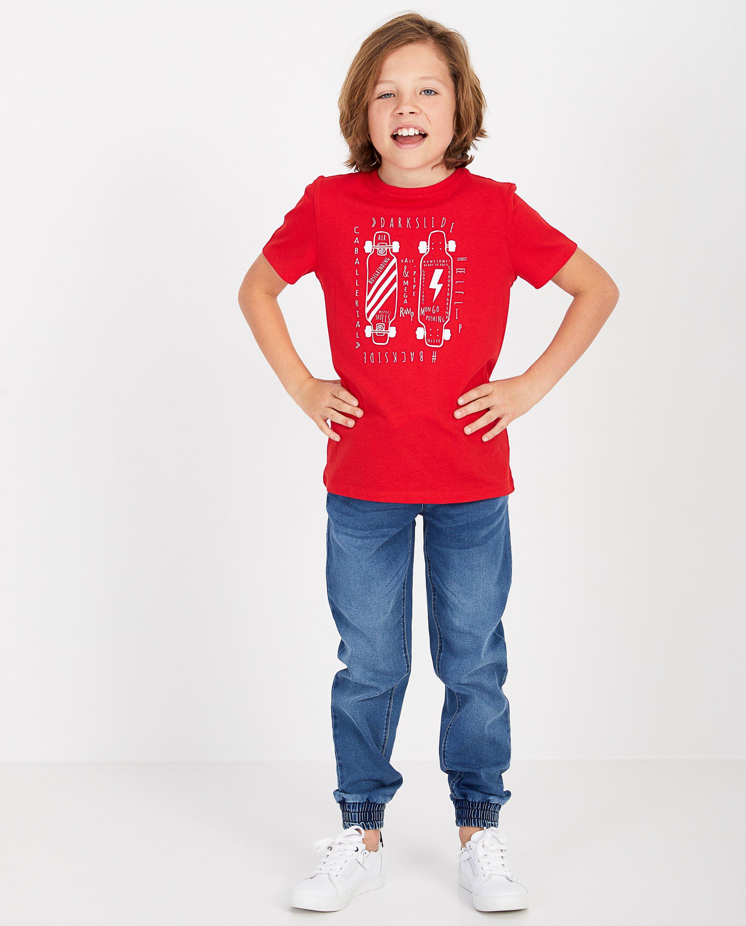 Sweat denim bleu, 7-14 ans - délavé - Kidz Nation