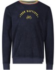 Sweaters - Blauwe sweater met print Baptiste