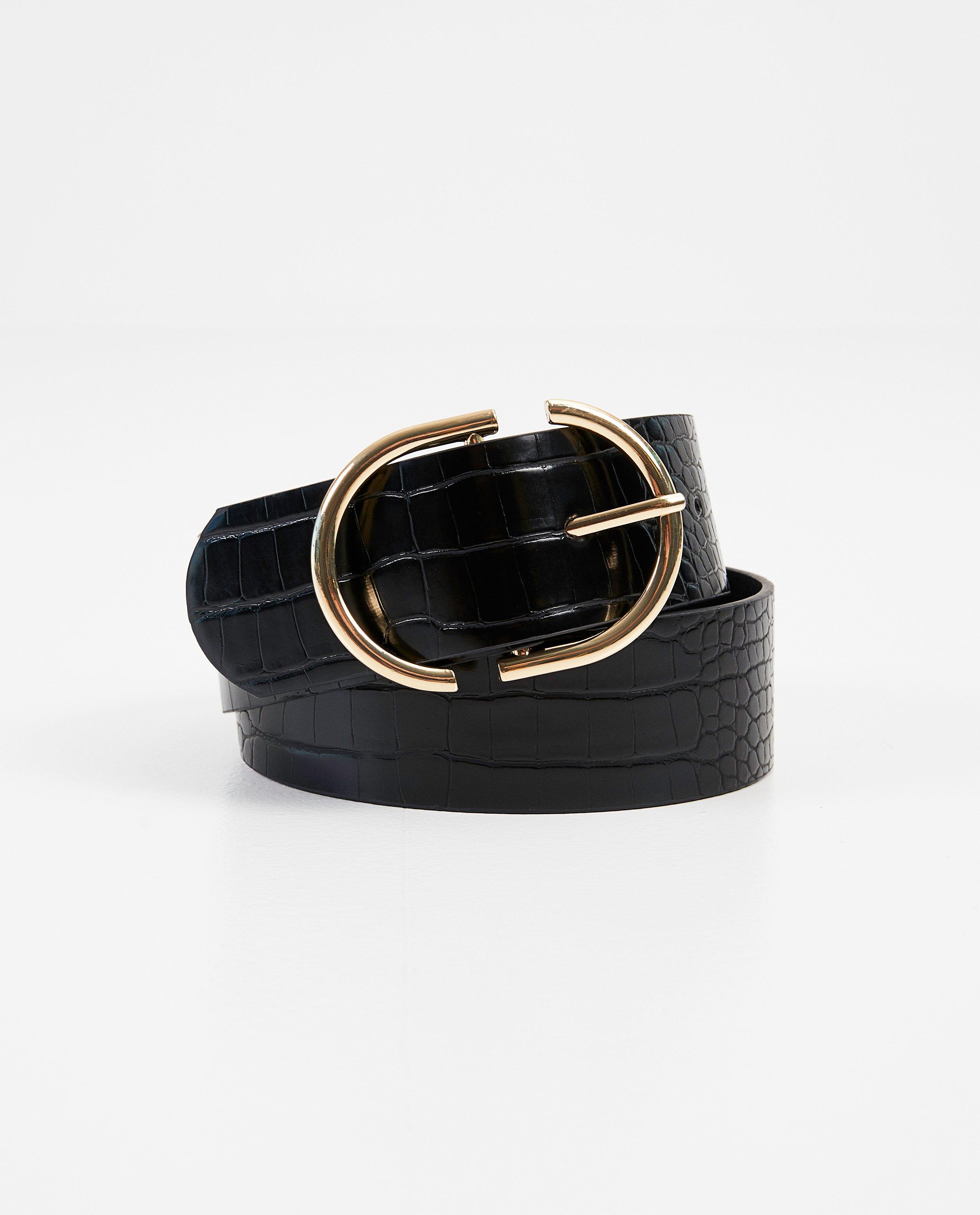 Zwarte riem Pieces - brede riem - Pieces