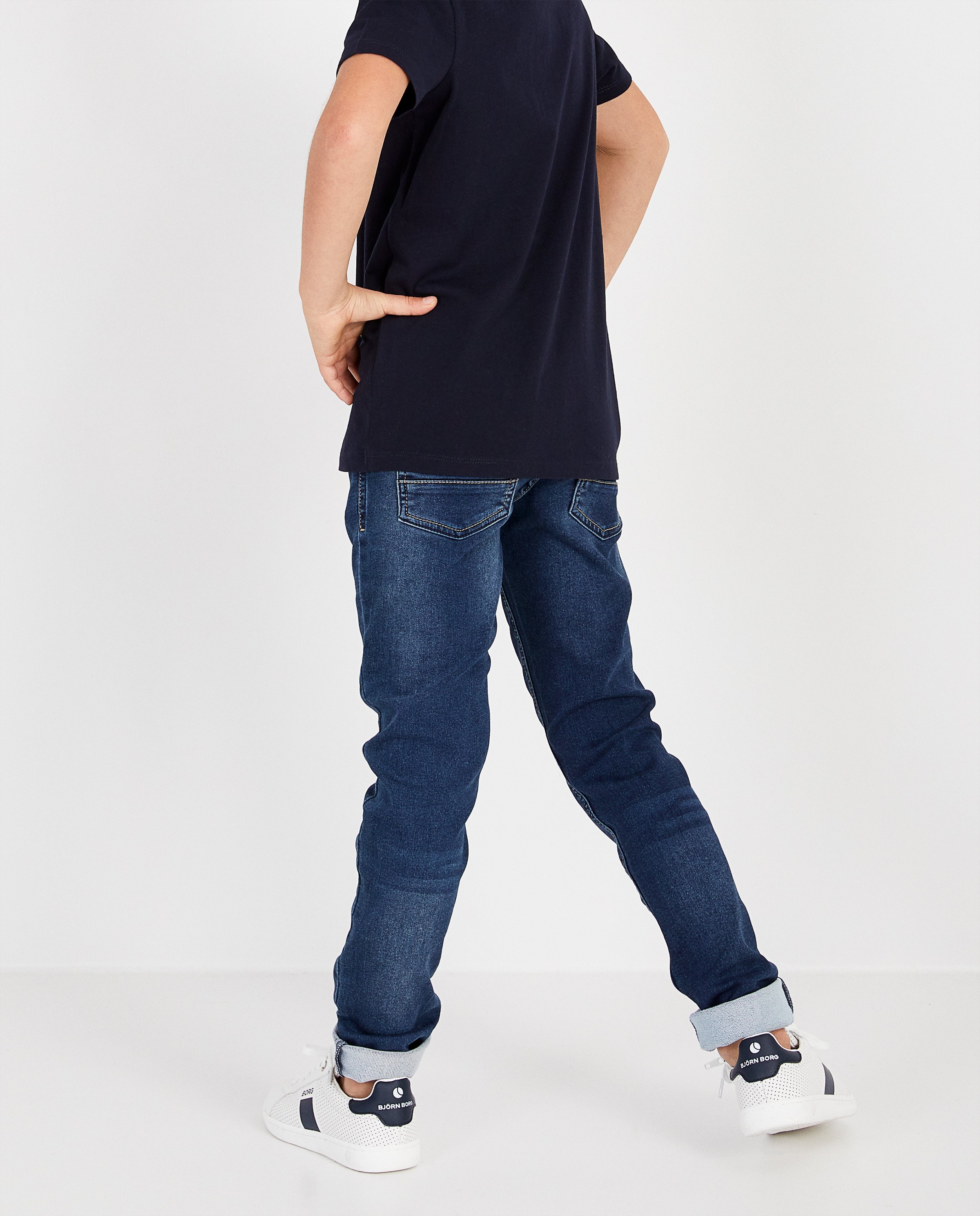 Jeans - Jeans slim gris en sweat denim Simon, 7-14 ans