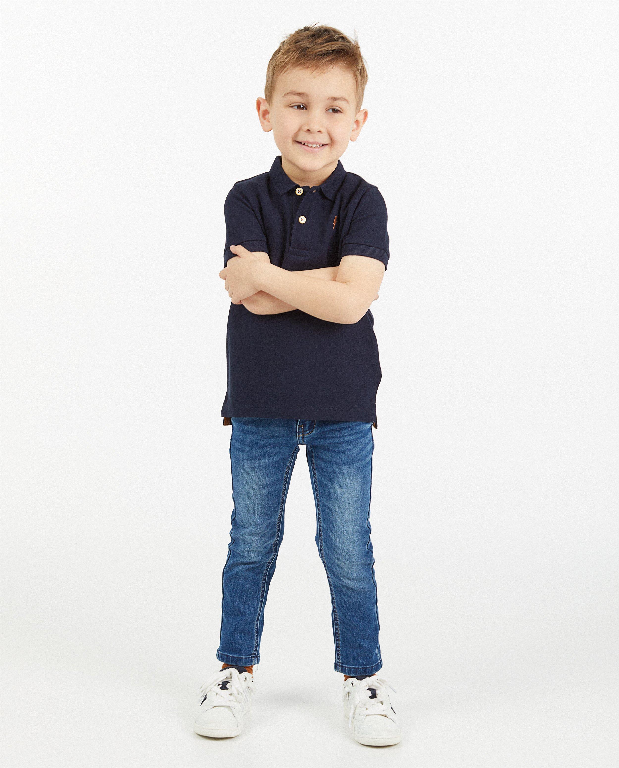 Blauwe slim jeans Simon, 2-7 jaar - verstelbare taille - JBC